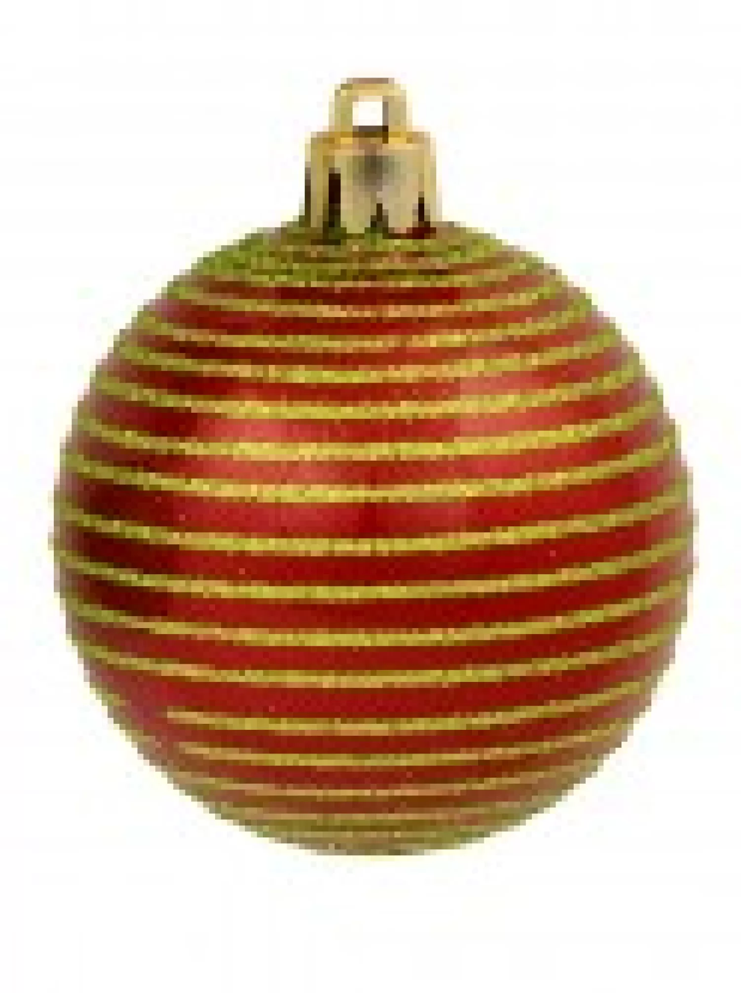 Christmas Warehouse Green & Red Christmas Baubles With 4 Glitter Designs & Shiny - 9 X 60Mm> Bauble Packs