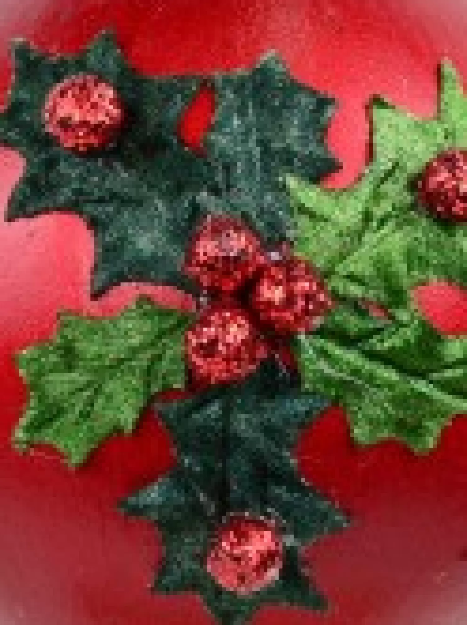 Christmas Warehouse Green Antique Holly Red Bauble Christmas Tree Hanging Decoration - 11Cm> Hanging Decorations - Individual