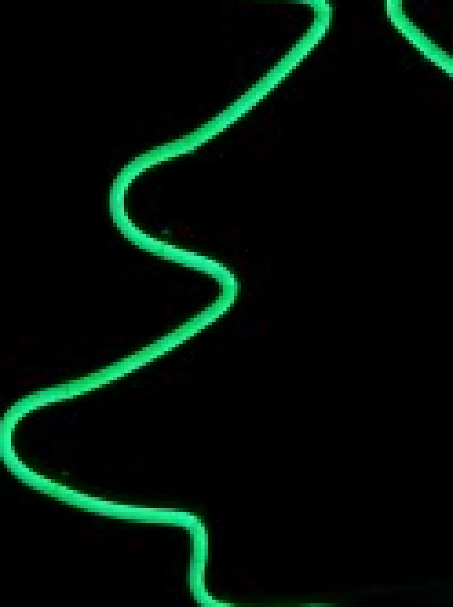 Christmas Warehouse Green Christmas Tree & Star Neon Flex Rope Light Silhouette - 60Cm> Christmas Light Displays