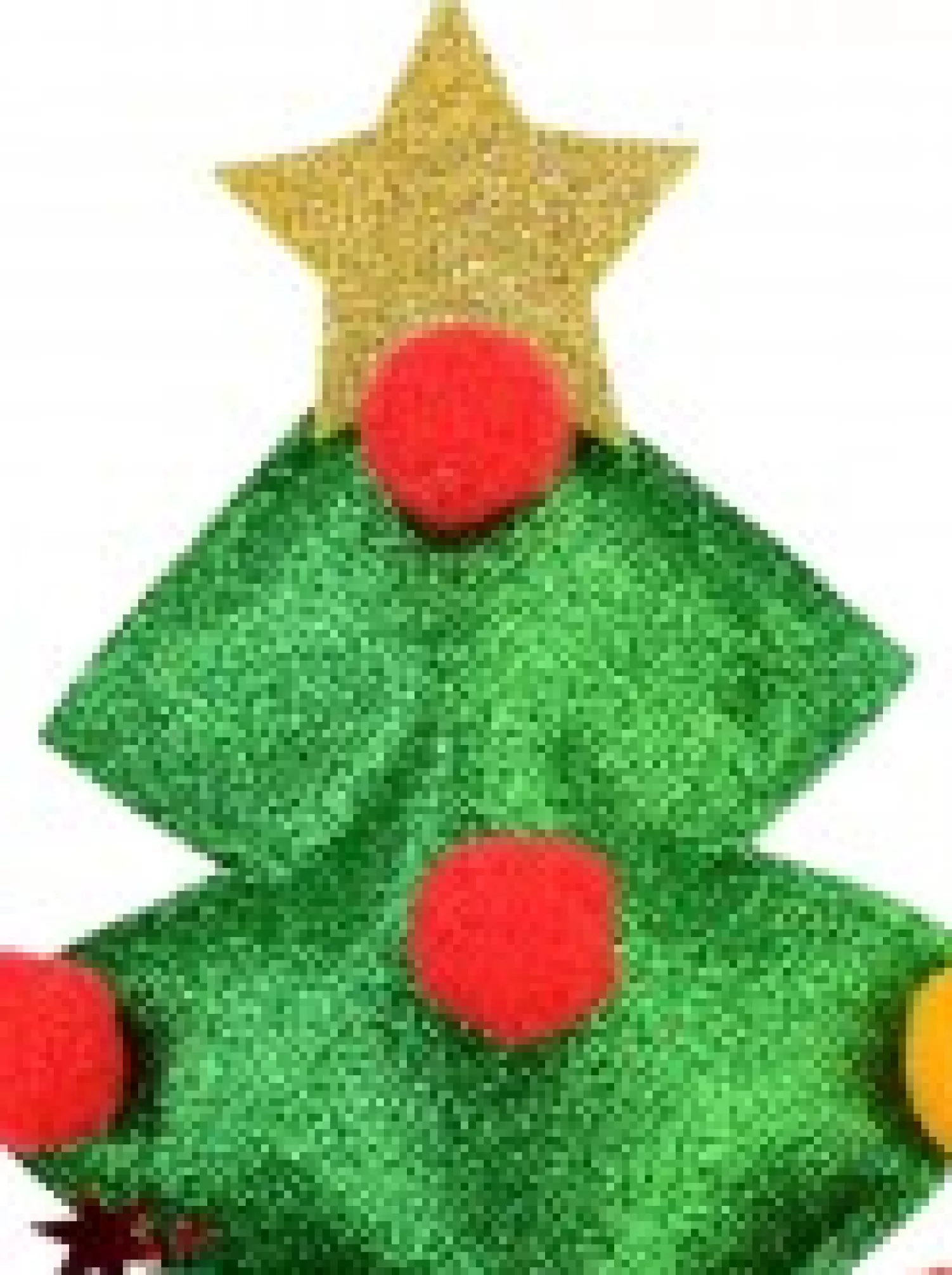 Christmas Warehouse Green Christmas Tree Headband With Tinsel, Balls & Star - One Size Fits Most> General Headwear