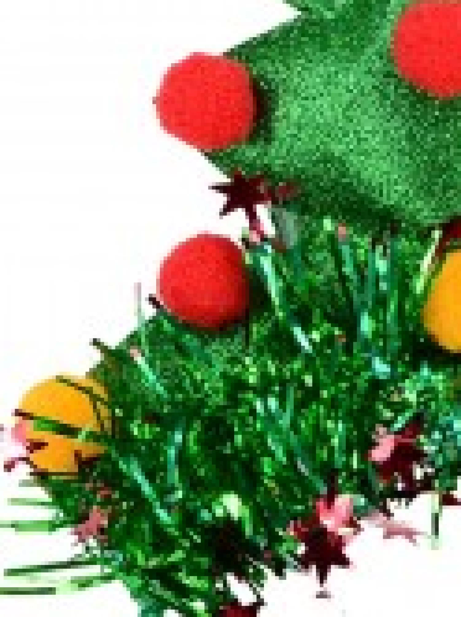 Christmas Warehouse Green Christmas Tree Headband With Tinsel, Balls & Star - One Size Fits Most> General Headwear