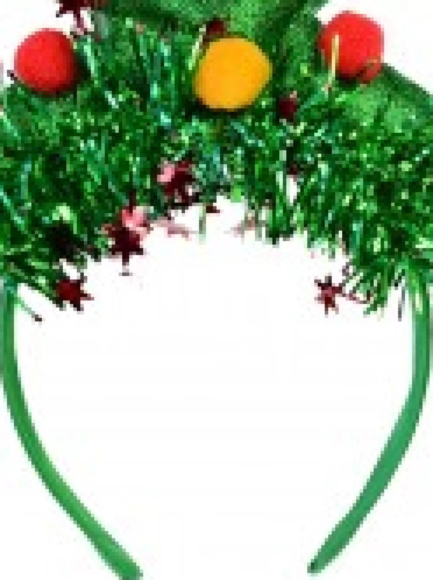 Christmas Warehouse Green Christmas Tree Headband With Tinsel, Balls & Star - One Size Fits Most> General Headwear
