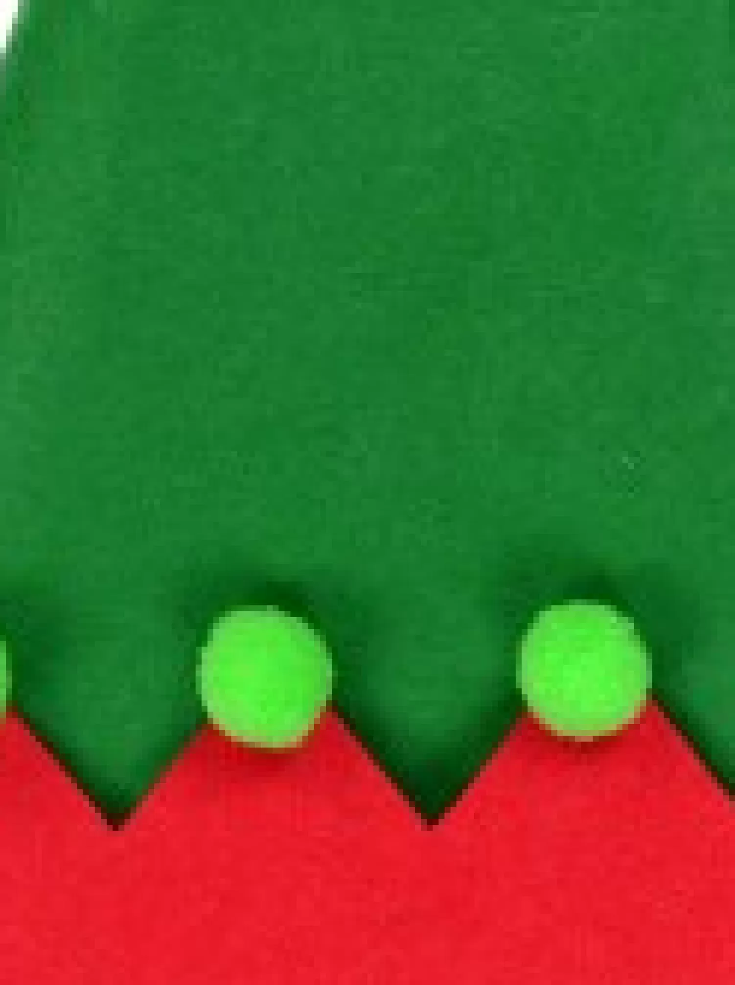 Christmas Warehouse Green Curl Top Felt Traditional Christmas Elf Hat - One Size Fits Most> General Headwear