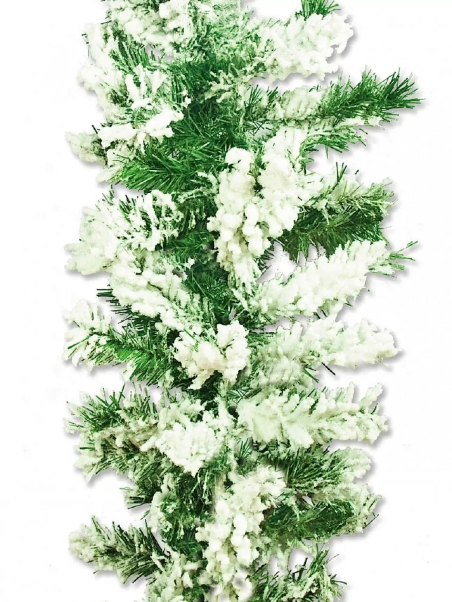 Christmas Warehouse Heavily Flocked Antarctic Snow Pine Christmas Garland With 180 Tips - 2.7M> Christmas Garlands