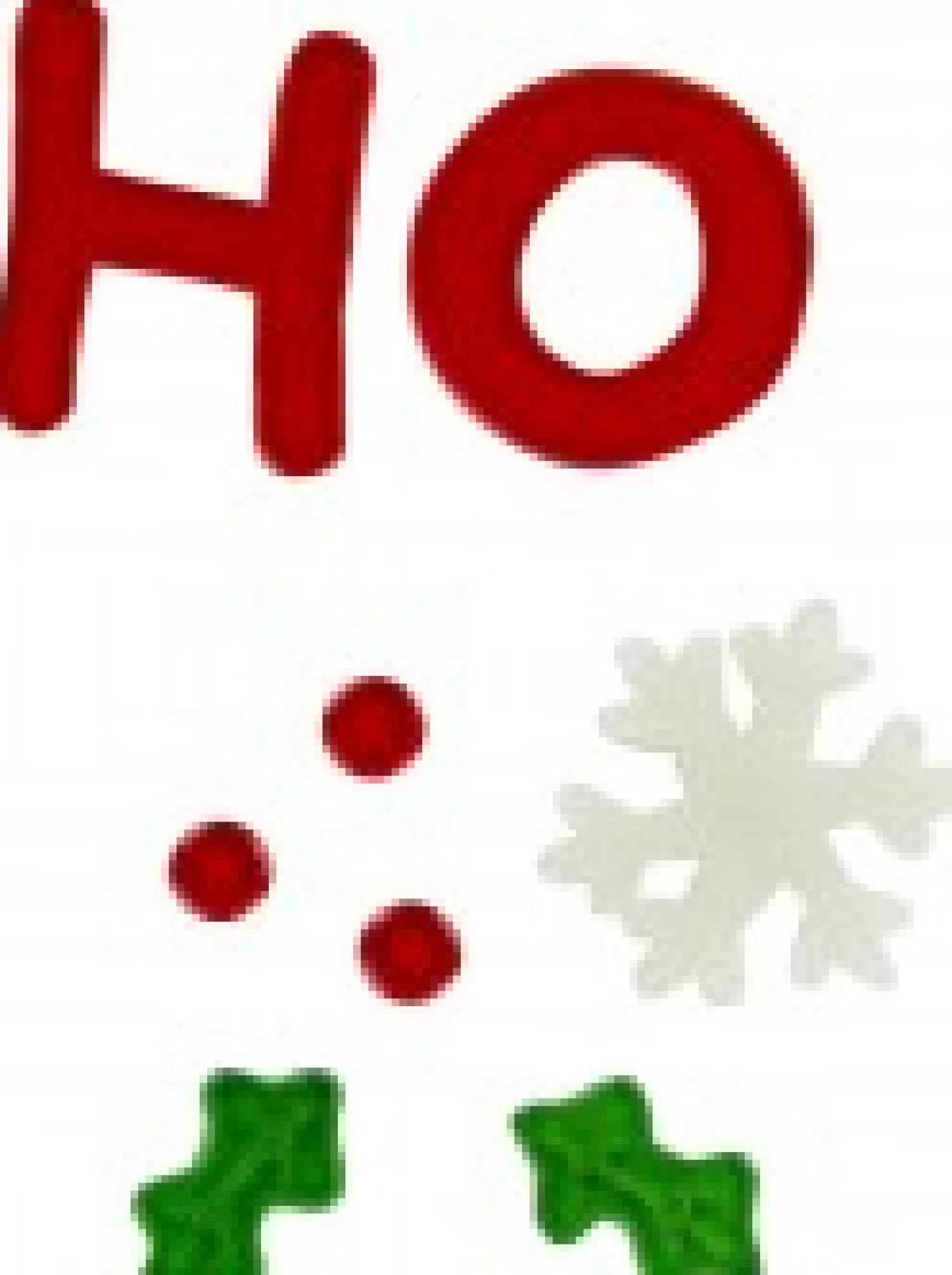 Christmas Warehouse Ho Ho Ho, Snowflakes & Holly Gel Christmas Window Cling Decoration - 17Cm> Window Decals, Stencils & Stickers