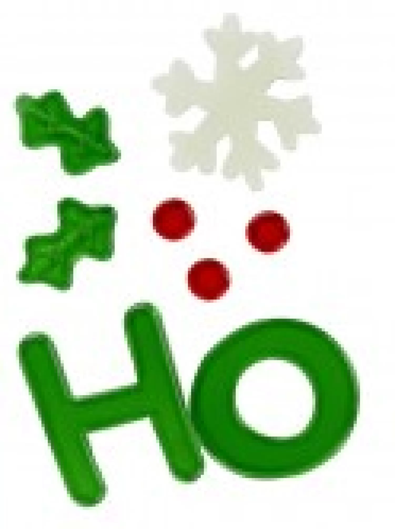 Christmas Warehouse Ho Ho Ho, Snowflakes & Holly Gel Christmas Window Cling Decoration - 17Cm> Window Decals, Stencils & Stickers