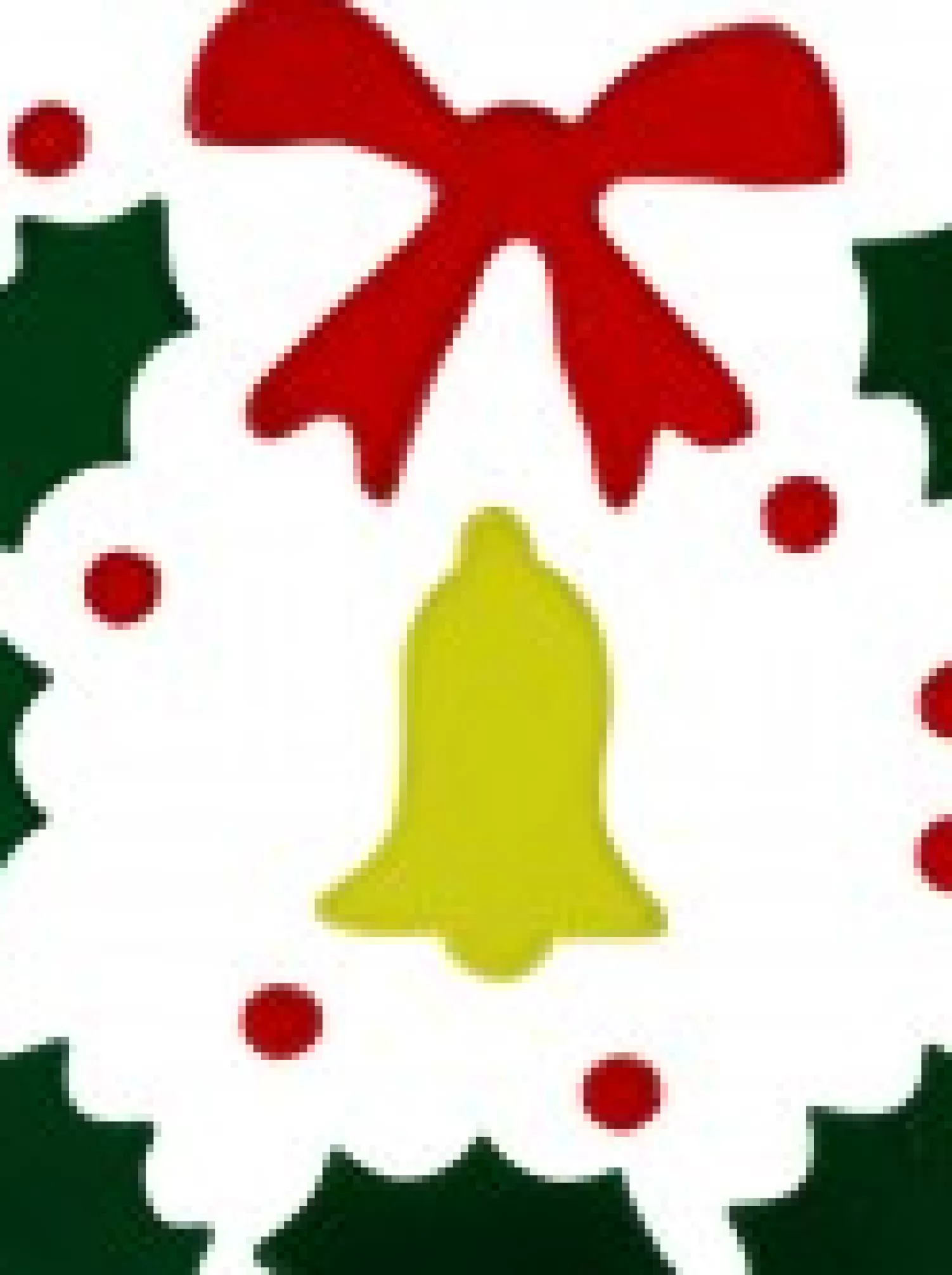Christmas Warehouse Holly Wreath, Bell & Stars Gel Christmas Window Cling Decoration - 23Cm> Window Decals, Stencils & Stickers