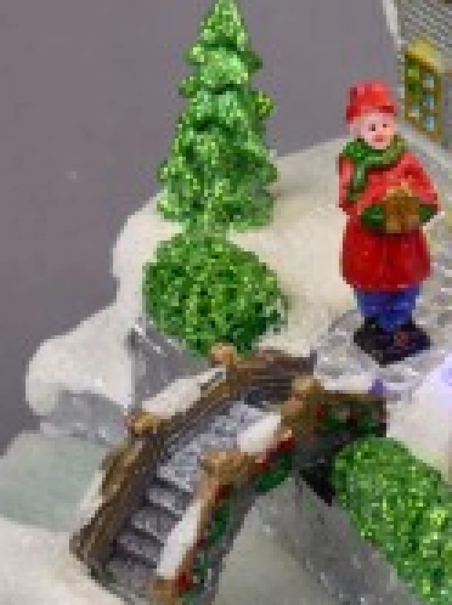 Christmas Warehouse Home By The River & Train Christmas Scene With Led & Fibre Lights - 15Cm> Christmas Village Scenes