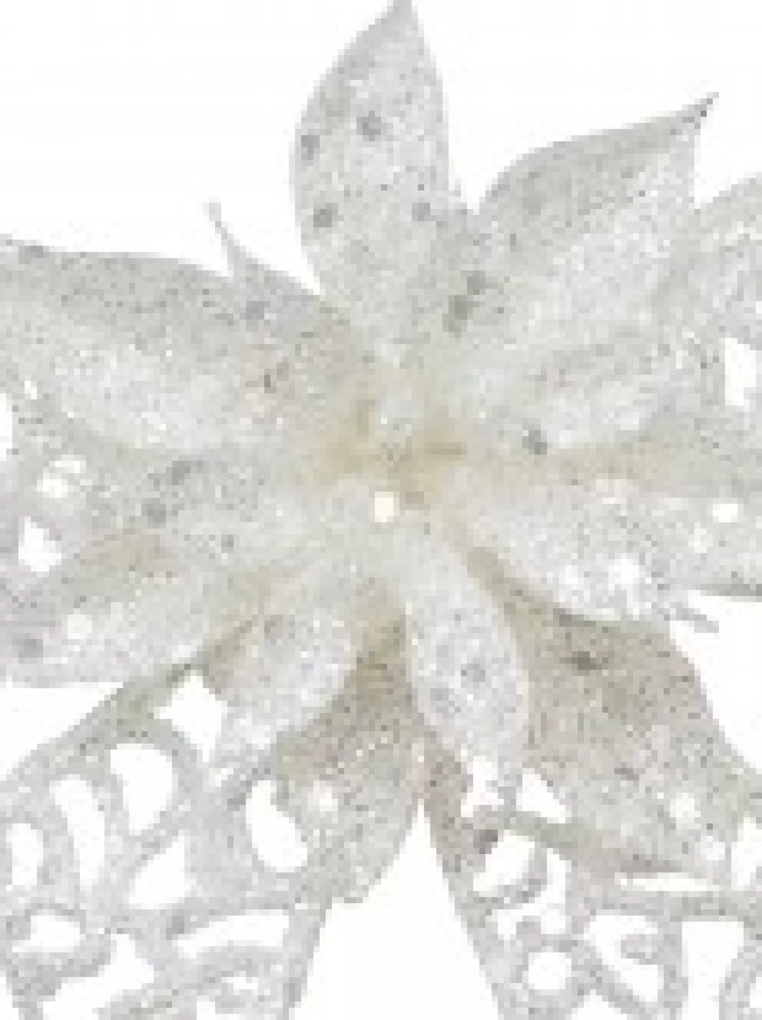 Christmas Warehouse Iridescent Mesh Look Ribbon Bow & Poinsettia Christmas Decoration - 15Cm> Christmas Bows