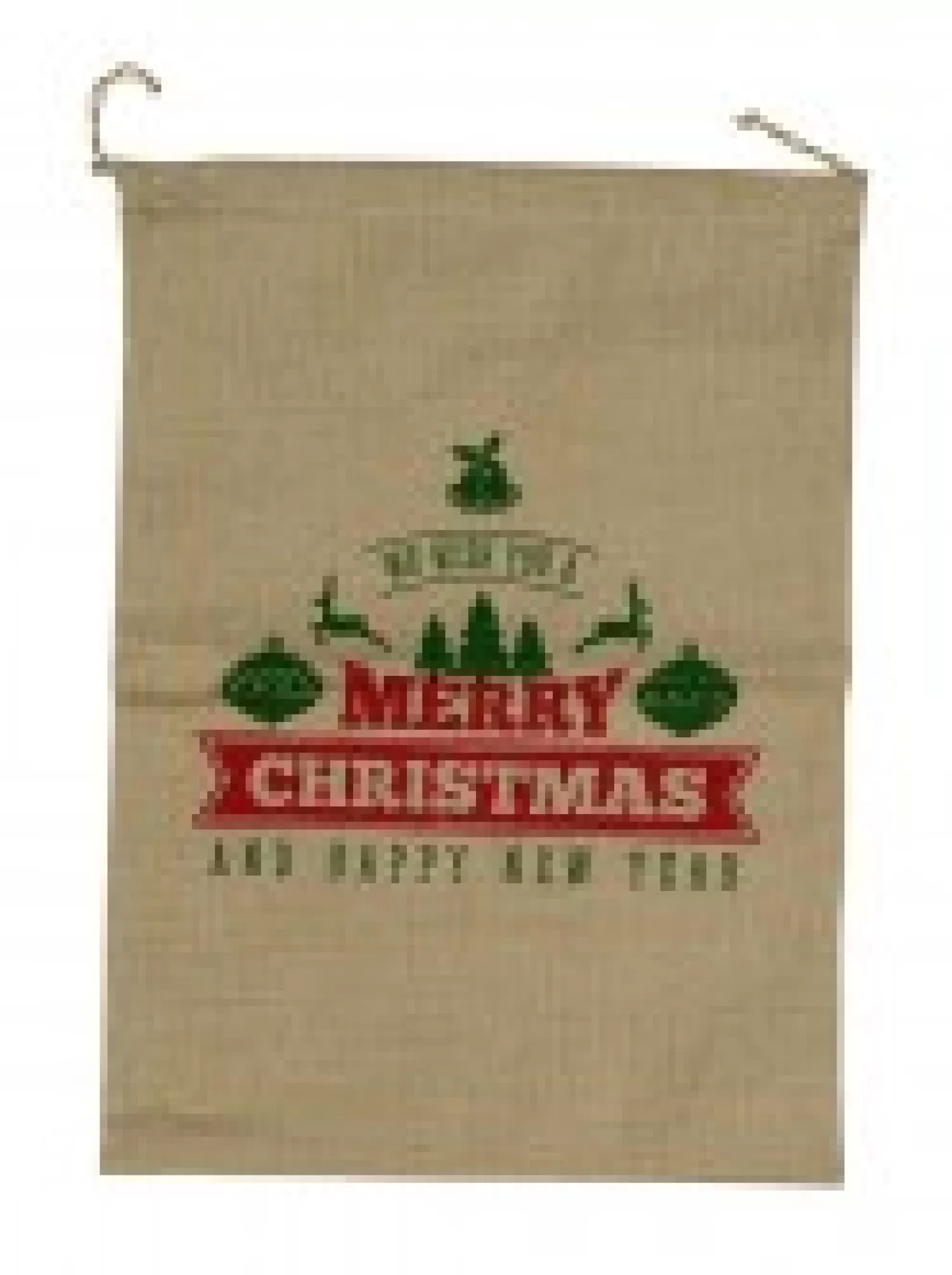 Christmas Warehouse Jute We Wish You A Merry Christmas & Happy New Year Gift Santa Sack - 55Cm> Santa Sacks