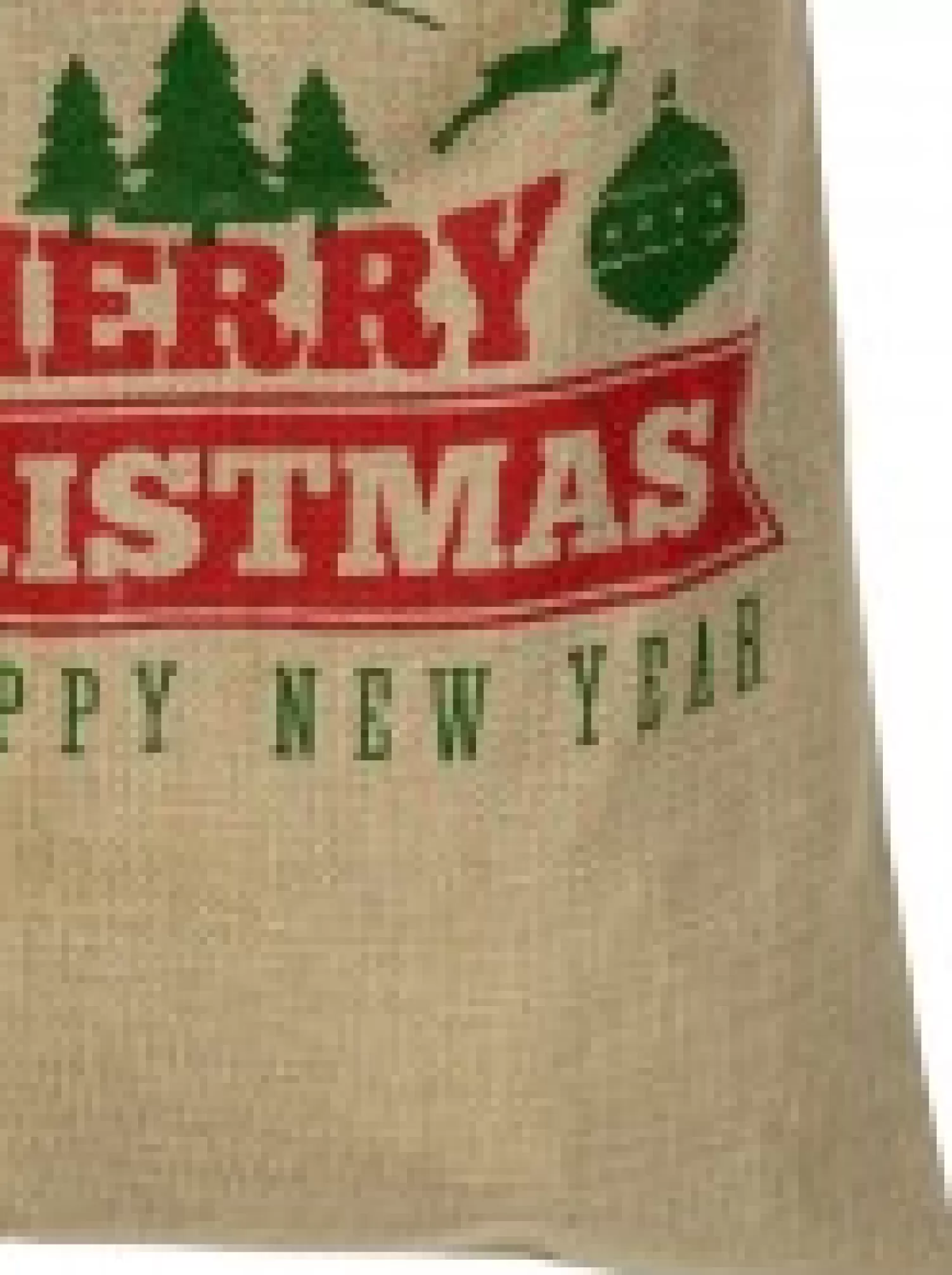 Christmas Warehouse Jute We Wish You A Merry Christmas & Happy New Year Gift Santa Sack - 55Cm> Santa Sacks