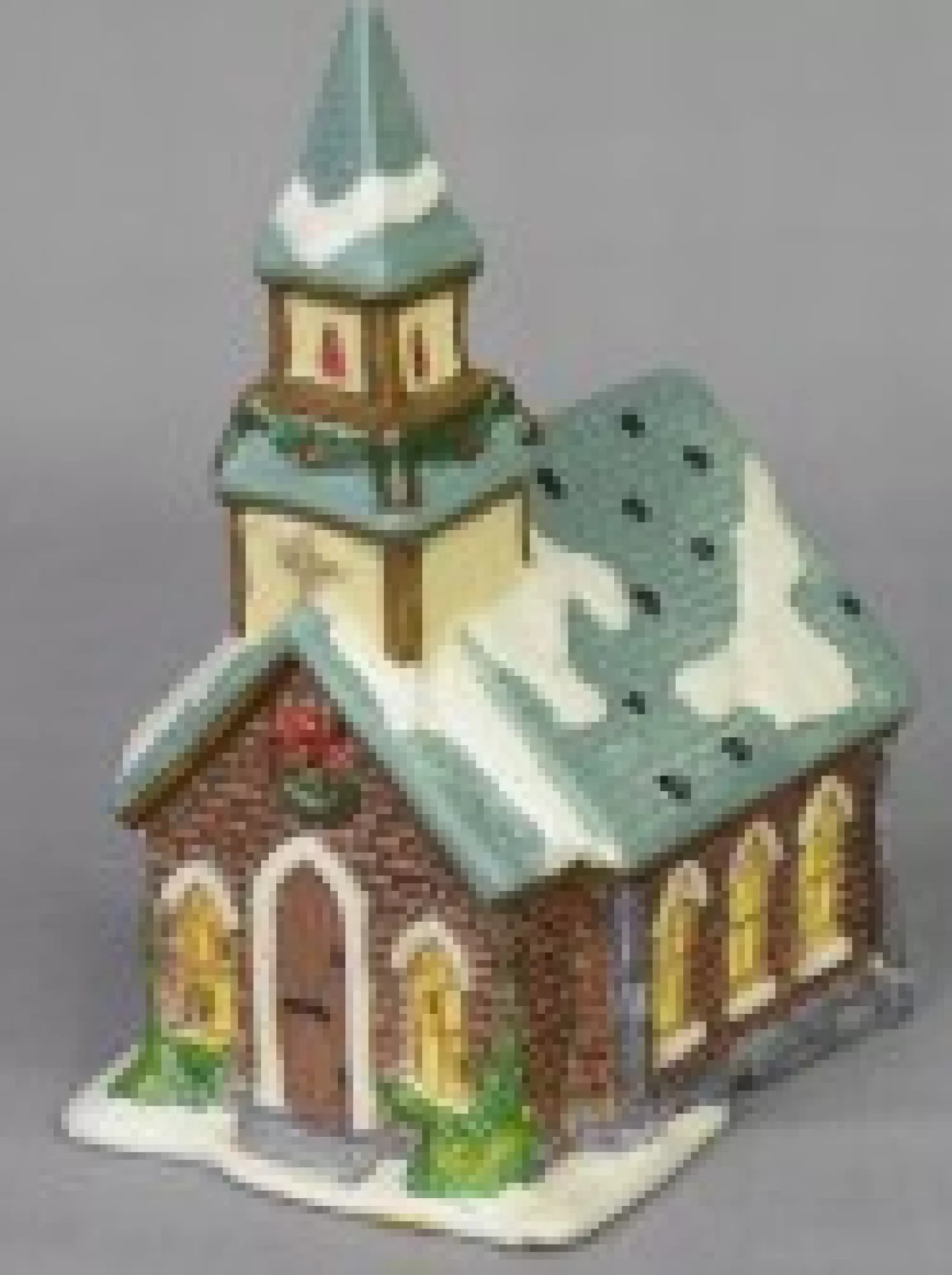 Christmas Warehouse Large Christmas Village Scene With Church, Shops & Figurines - 17 Piece> Christmas Village Scenes