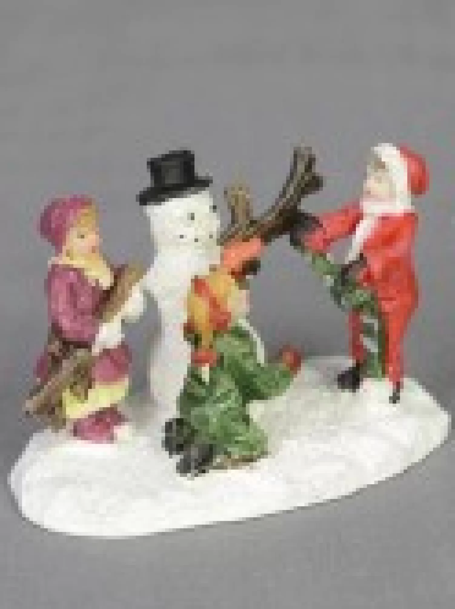 Christmas Warehouse Large Christmas Village Scene With Church, Shops & Figurines - 17 Piece> Christmas Village Scenes