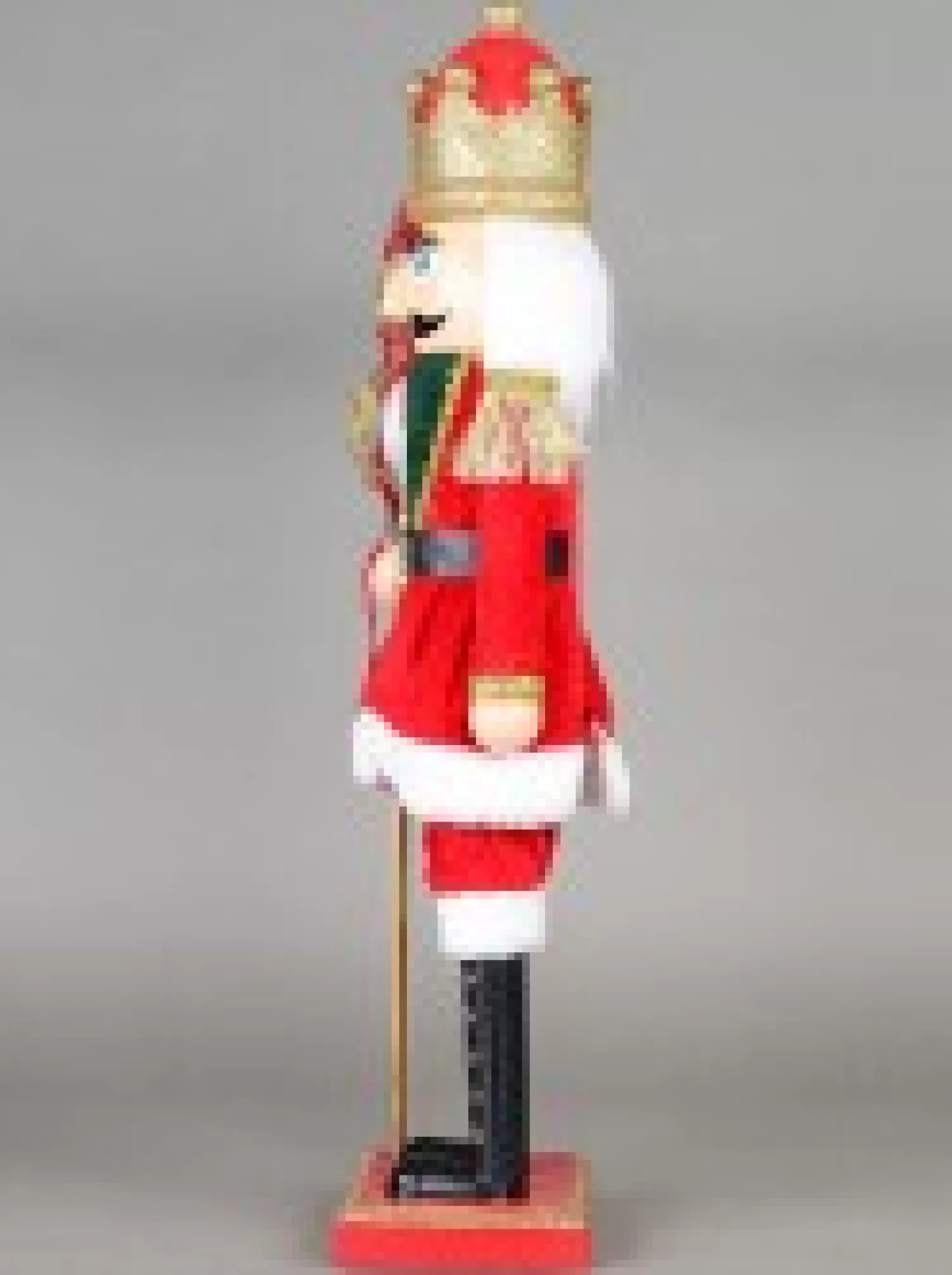 Christmas Warehouse Large Classic Christmas Nutcracker With Finial Staff Decorative Ornament - 59Cm> Nutcrackers & Tin Soldiers