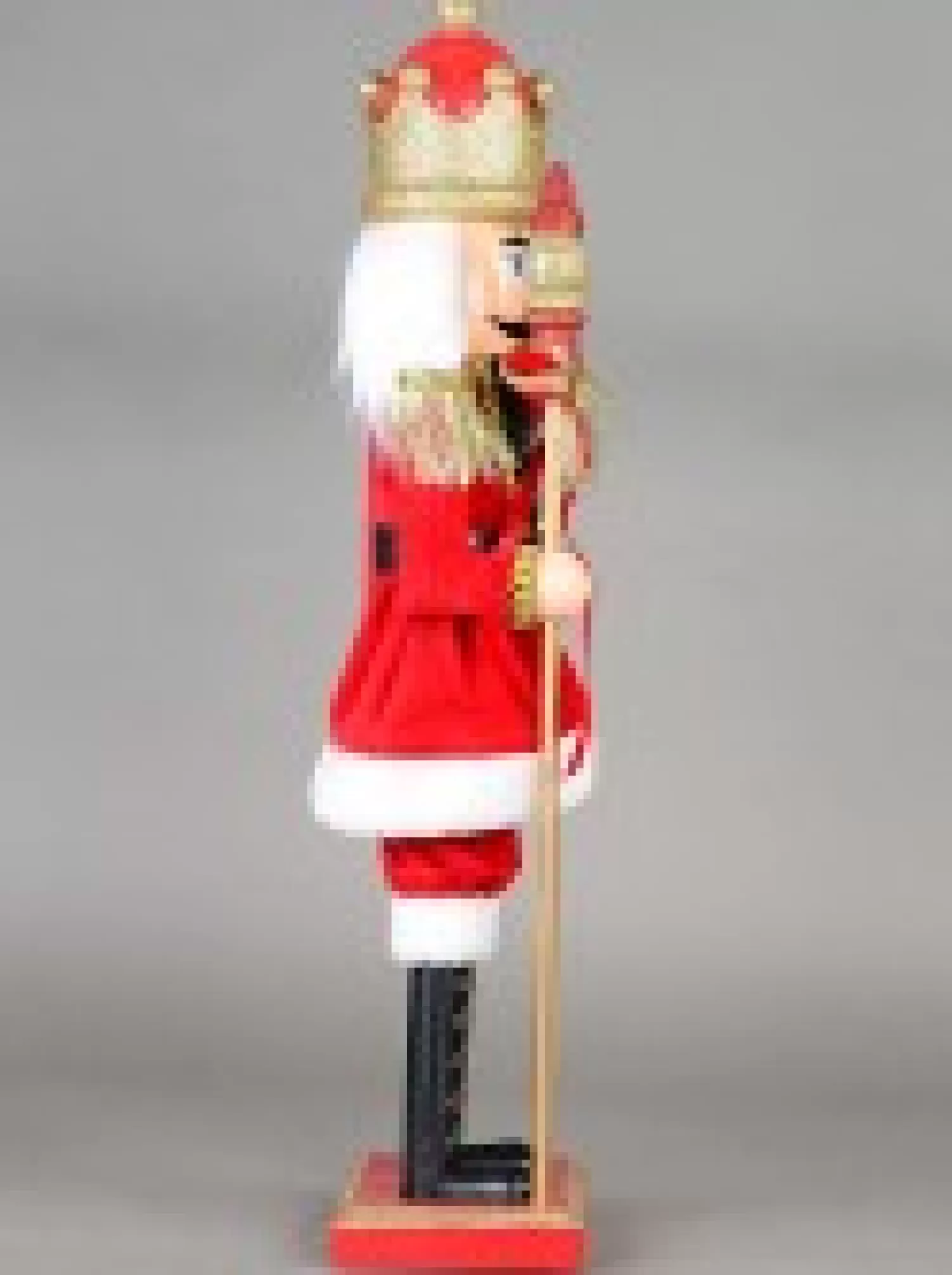 Christmas Warehouse Large Classic Christmas Nutcracker With Finial Staff Decorative Ornament - 59Cm> Nutcrackers & Tin Soldiers