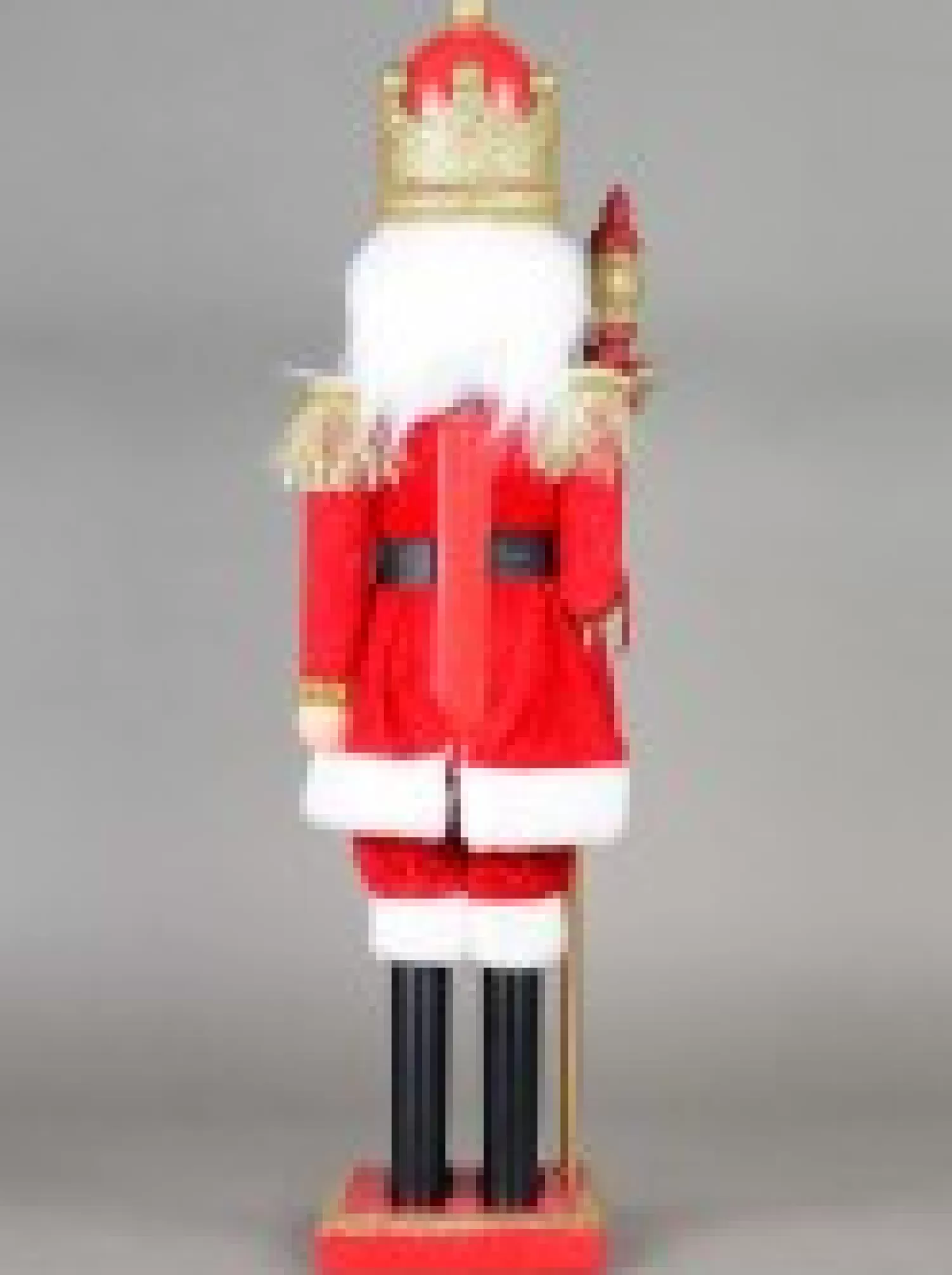 Christmas Warehouse Large Classic Christmas Nutcracker With Finial Staff Decorative Ornament - 59Cm> Nutcrackers & Tin Soldiers
