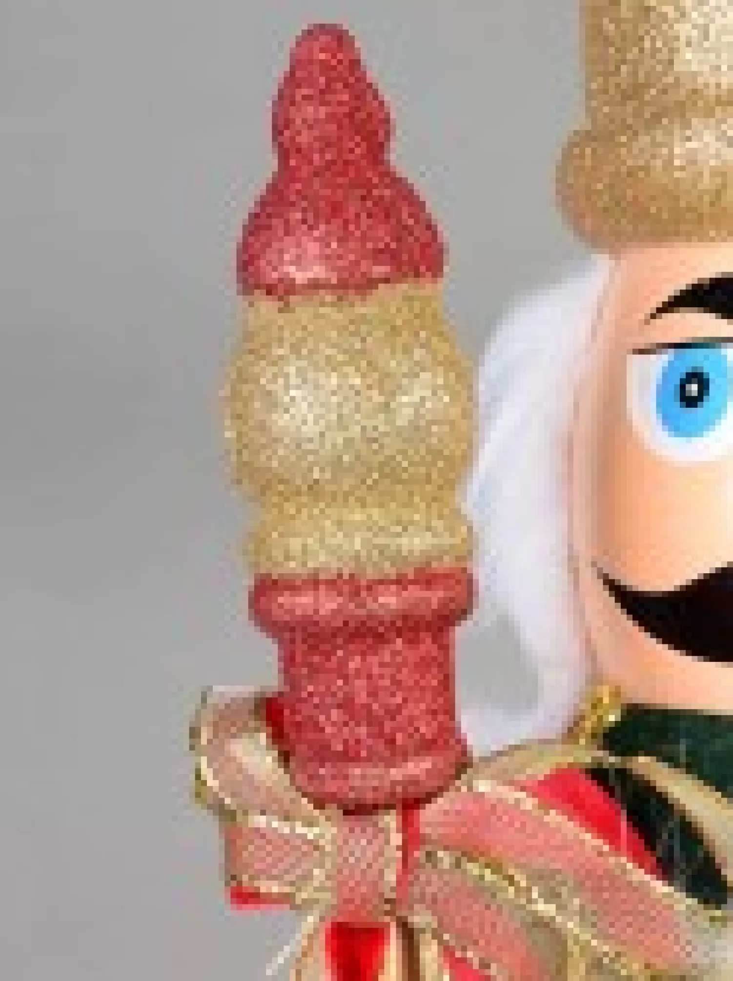 Christmas Warehouse Large Classic Christmas Nutcracker With Finial Staff Decorative Ornament - 59Cm> Nutcrackers & Tin Soldiers