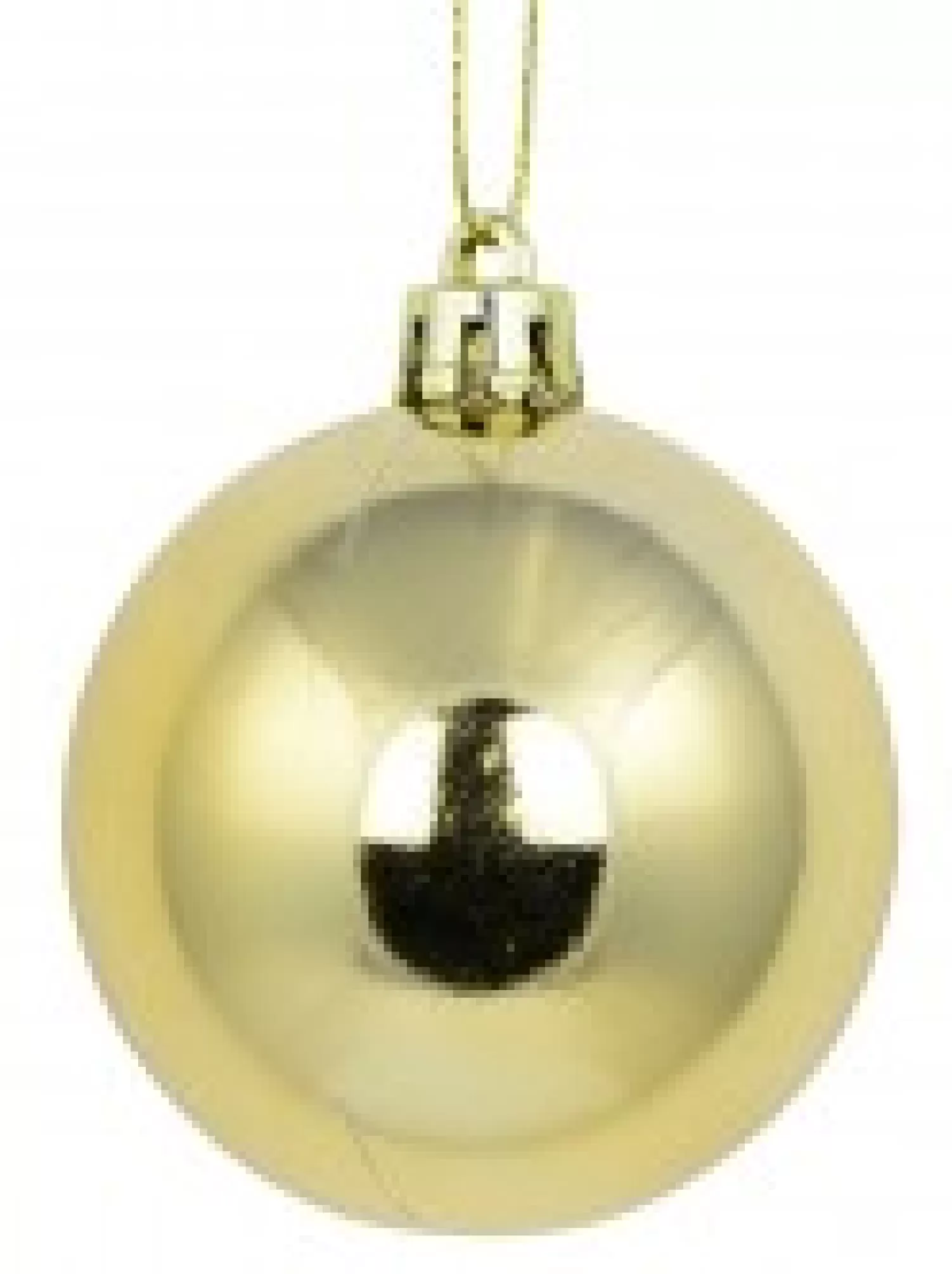 Christmas Warehouse Light Gold Metallic & Gold Glitter, Matte & Metallic Baubles - 12 X 60Mm> Bauble Packs