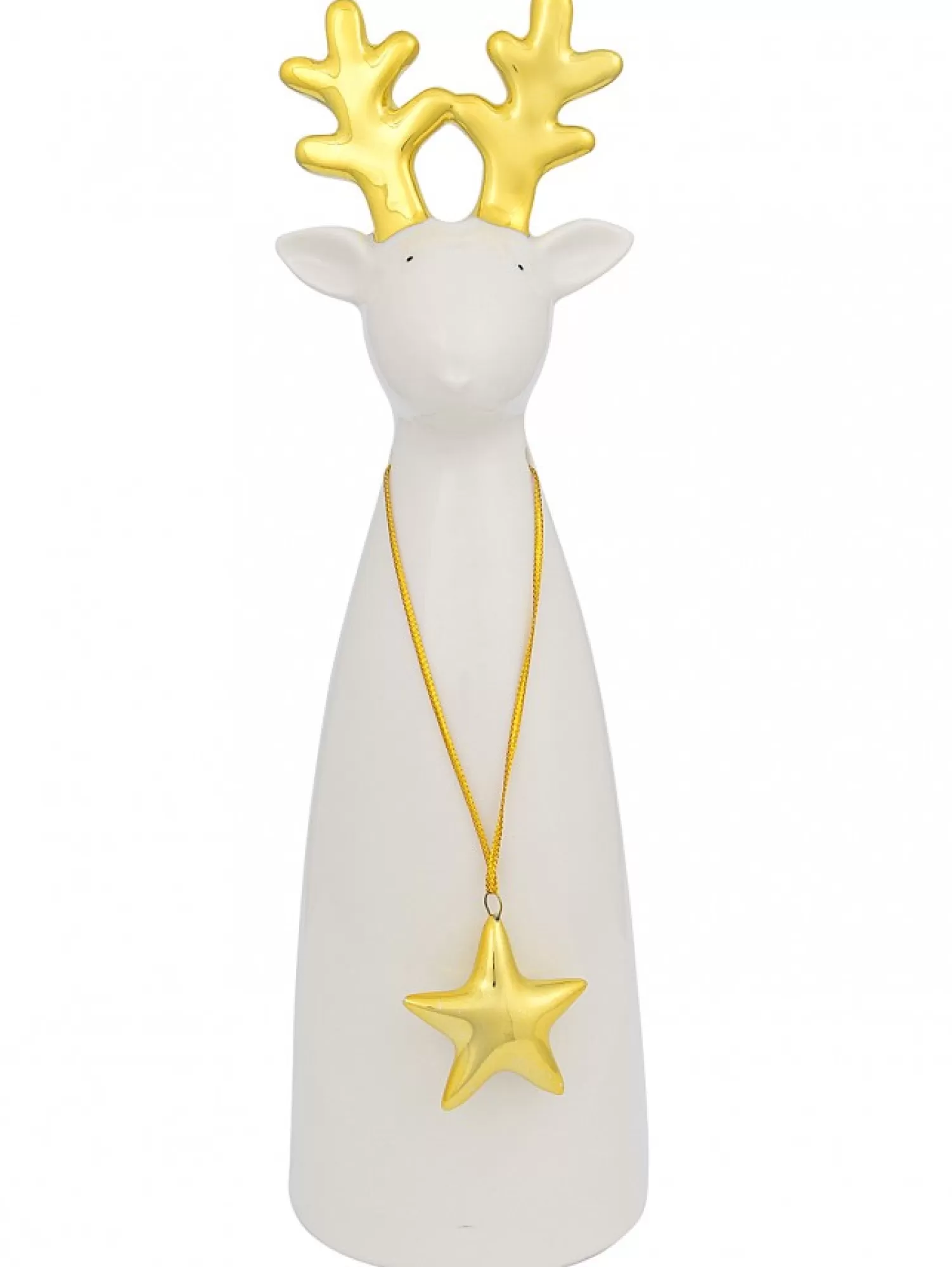 Christmas Warehouse Modern Chic Look Gloss Reindeer Ceramic Christmas Ornament - 16Cm> Ceramic Christmas Ornaments