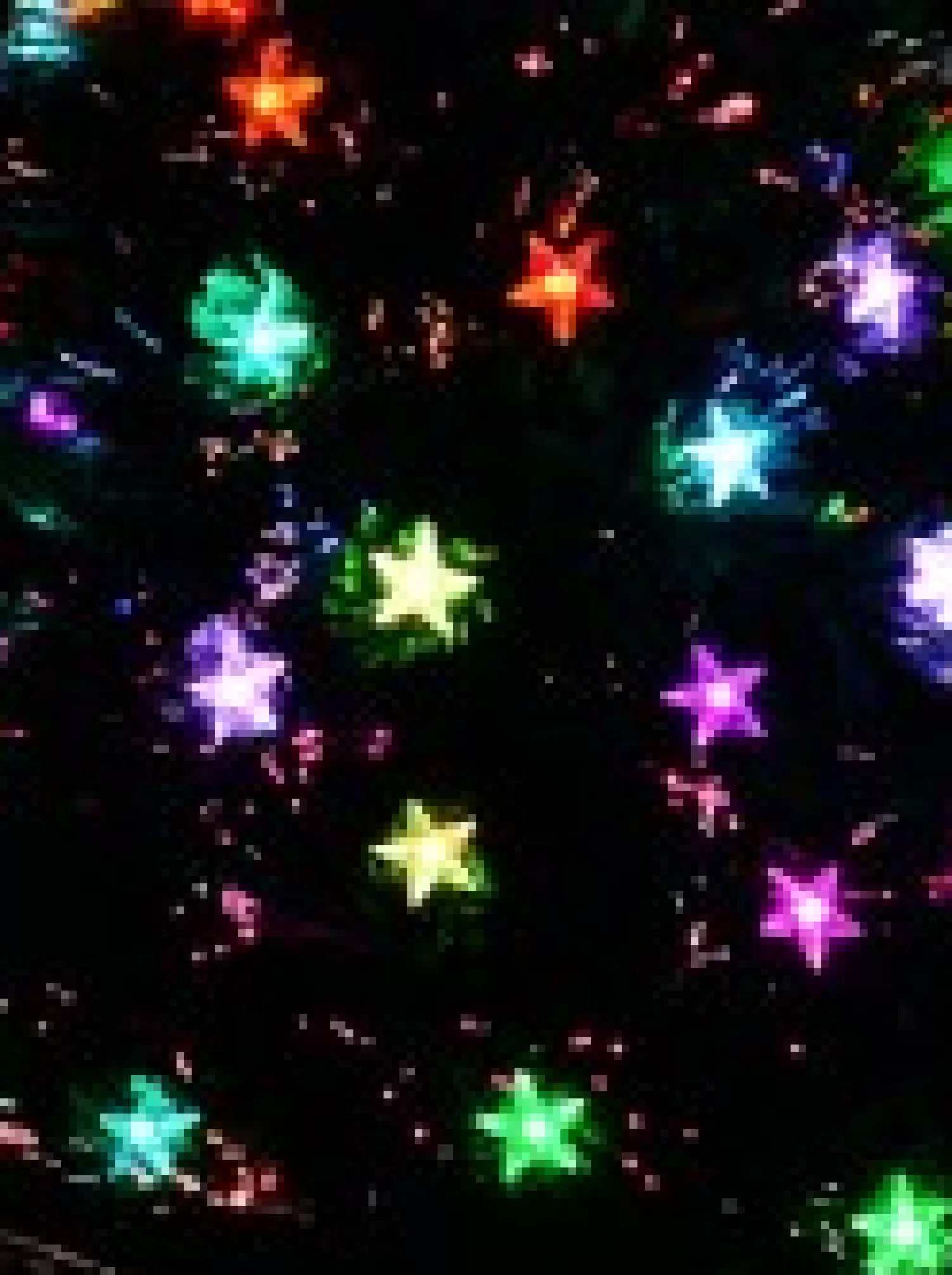 Christmas Warehouse Multi Colour Fibre Optic Christmas Tree With 85 Tips & Led Stars - 90Cm> Fibre Optic Christmas Trees