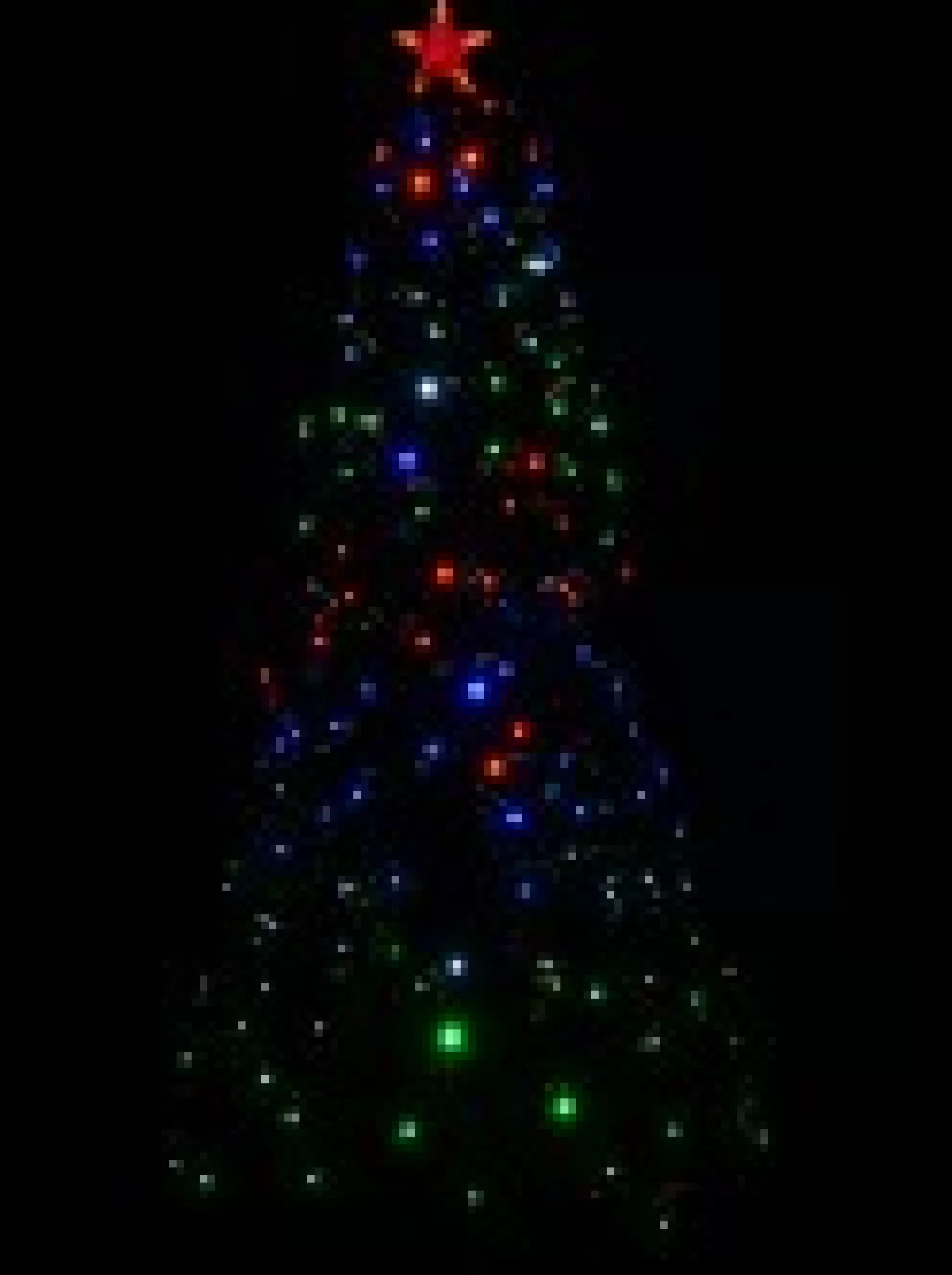 Christmas Warehouse Multi Colour Led & Fibre Optic Christmas Tree With 200 Tips & Bulbs - 1.8M> Fibre Optic Christmas Trees