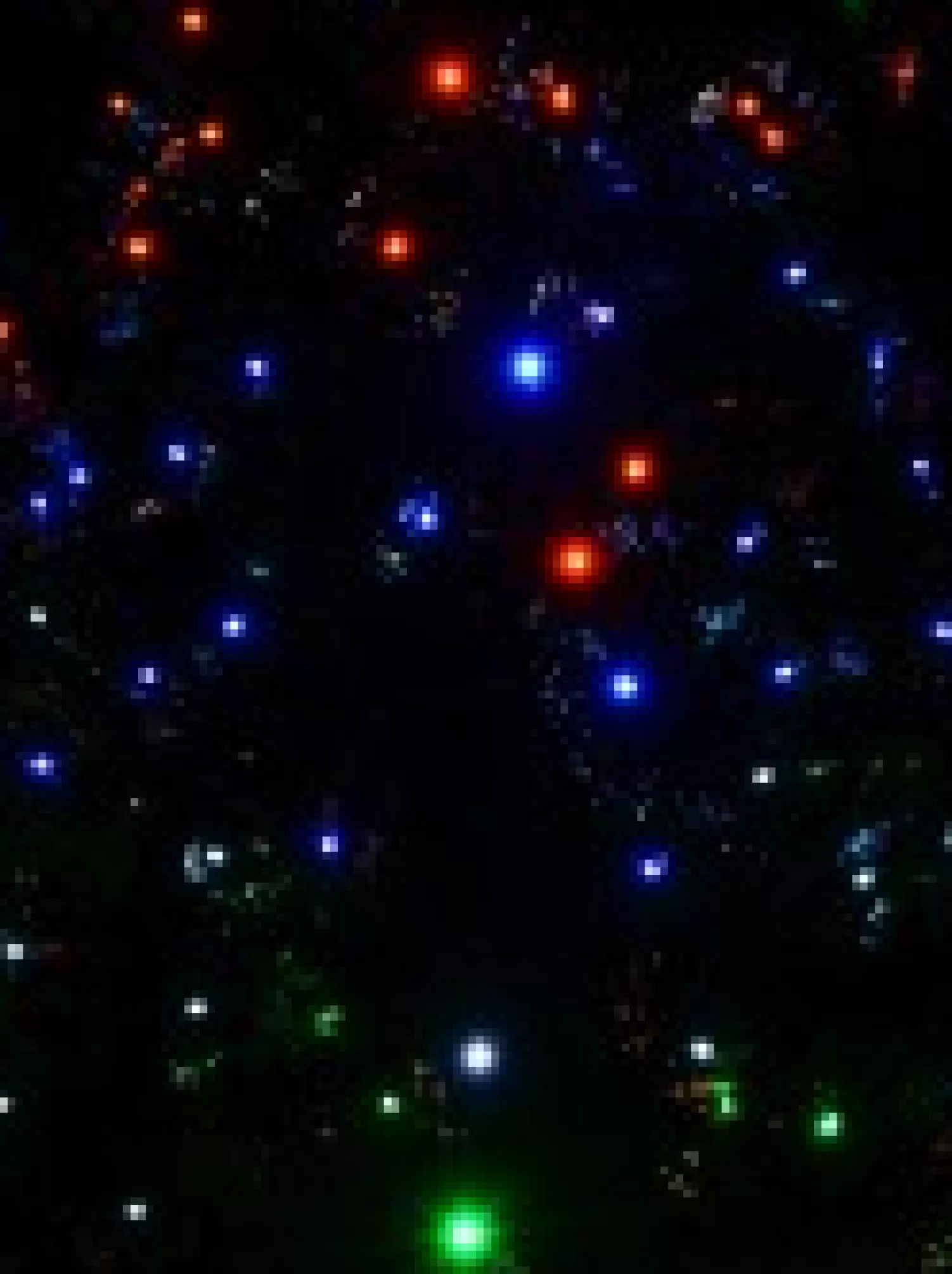 Christmas Warehouse Multi Colour Led & Fibre Optic Christmas Tree With 200 Tips & Bulbs - 1.8M> Fibre Optic Christmas Trees