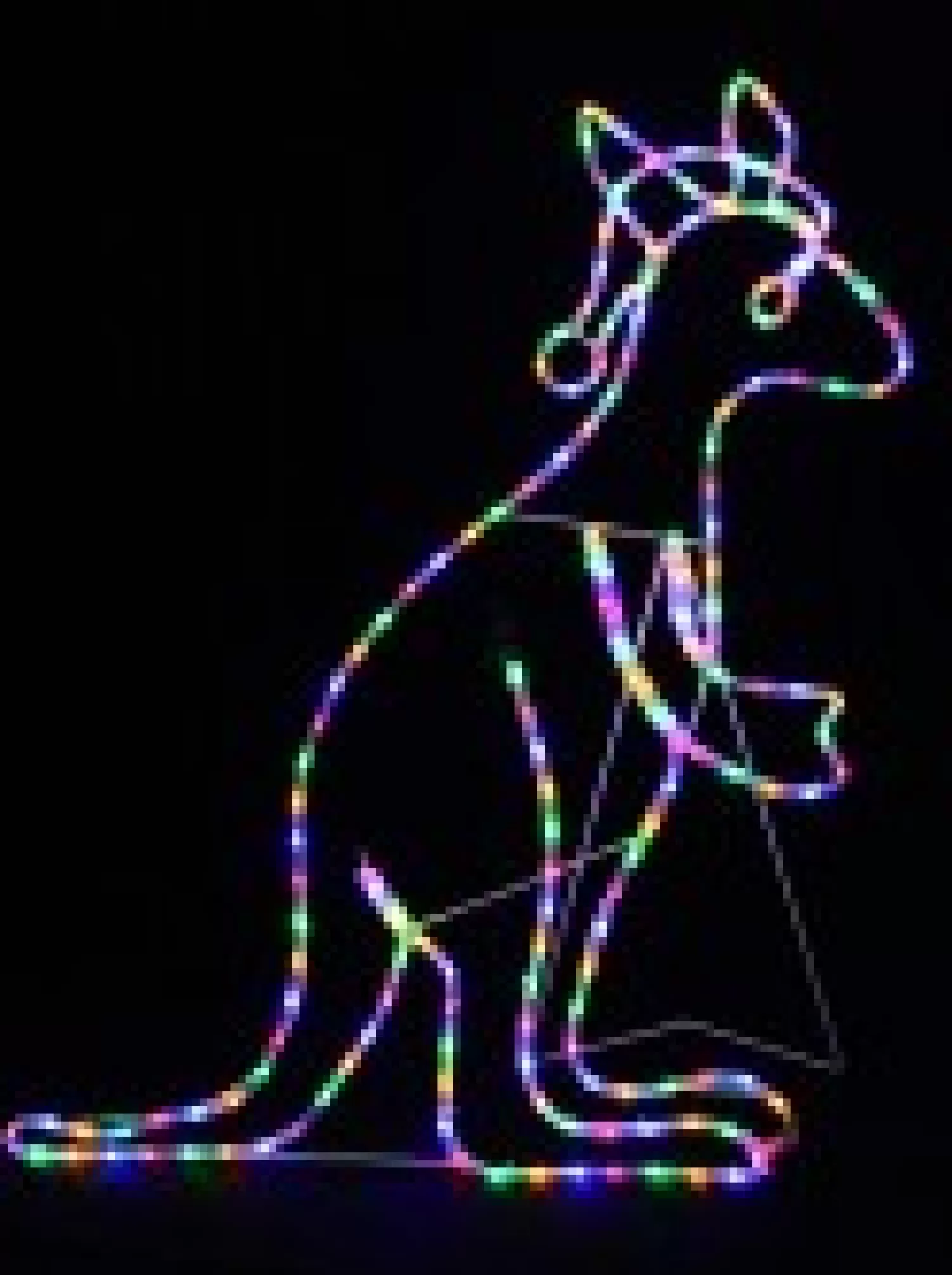 Christmas Warehouse Multi Colour Led Buru The Christmas Kangaroo Light Display Silhouette - 1.1M> Christmas Light Displays
