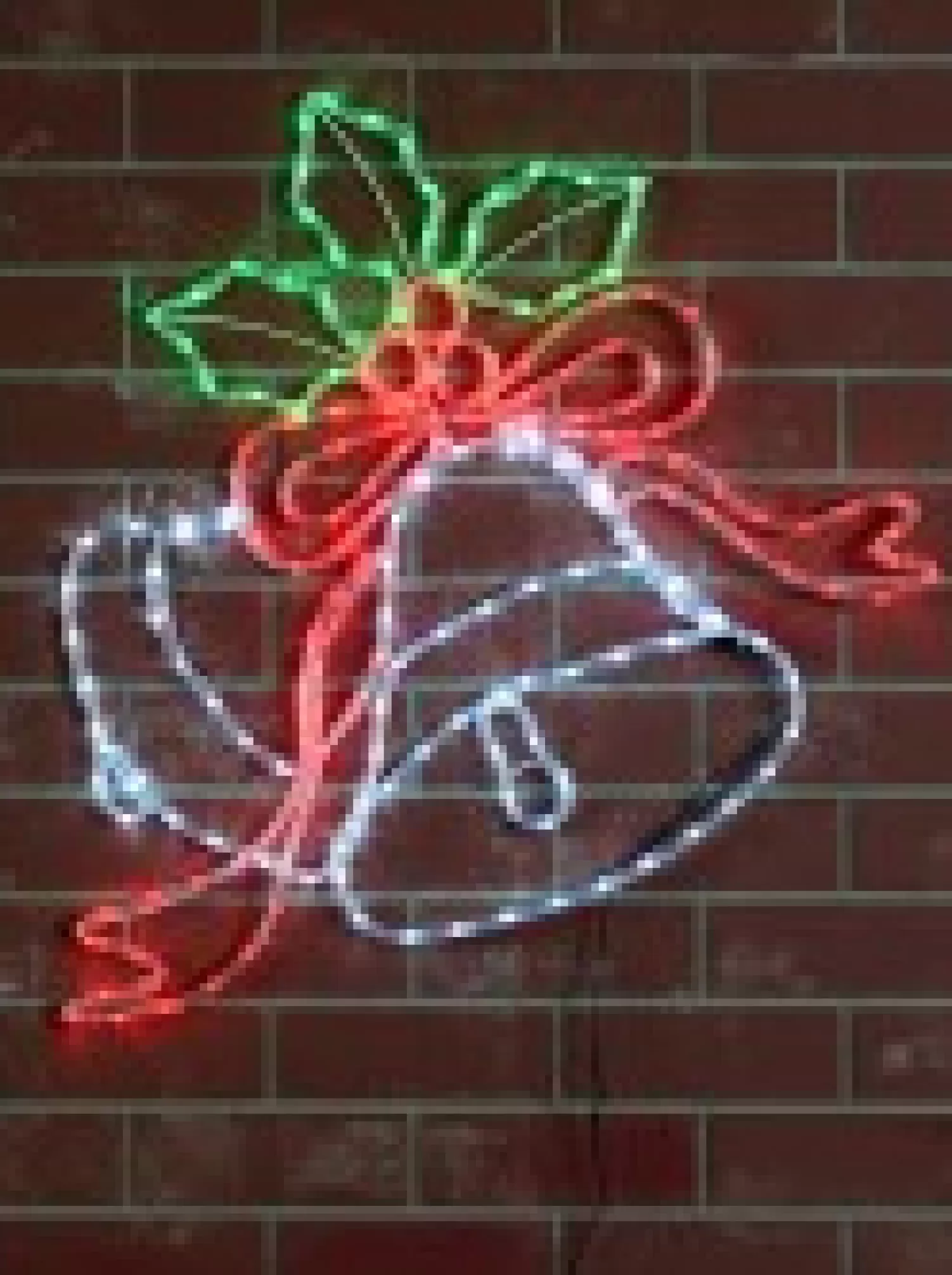 Christmas Warehouse Multi Colour Led Christmas Bells & Mistletoe Rope Light Silhouette - 83Cm> Christmas Light Displays