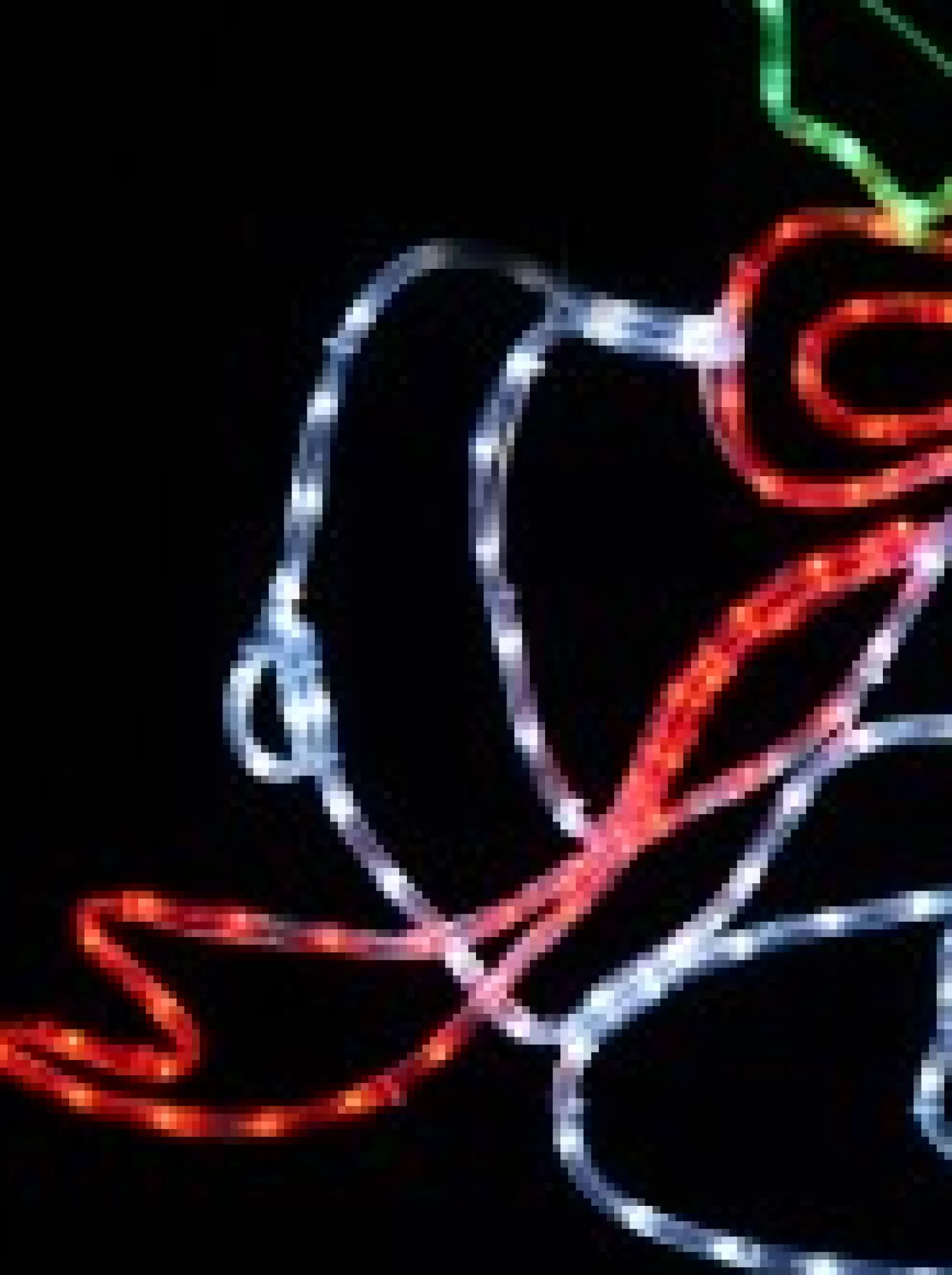 Christmas Warehouse Multi Colour Led Christmas Bells & Mistletoe Rope Light Silhouette - 83Cm> Christmas Light Displays