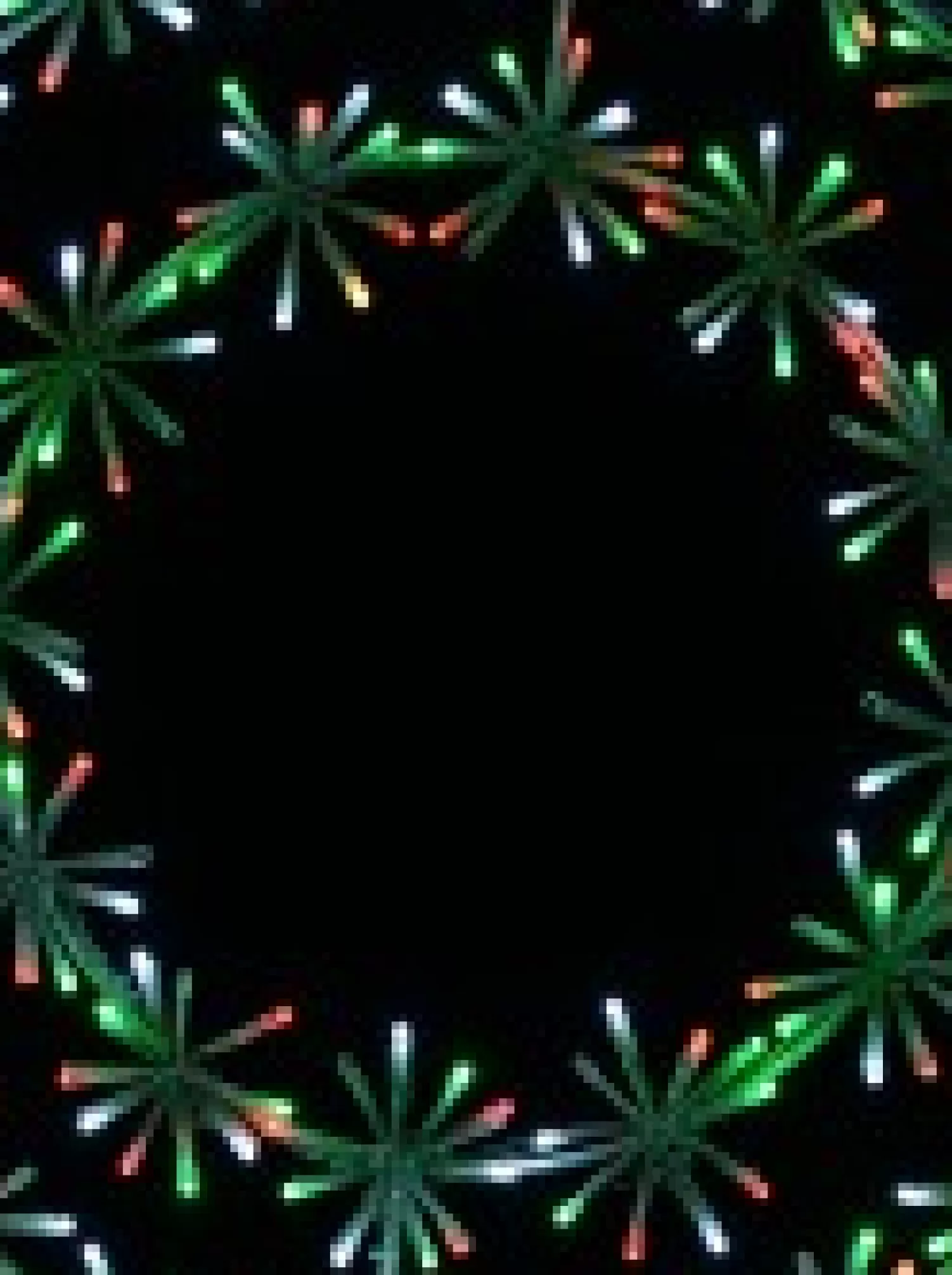 Christmas Warehouse Multi Colour Led Twinkle Wreath With Starburst Branches Light Display - 61Cm> Christmas Light Displays