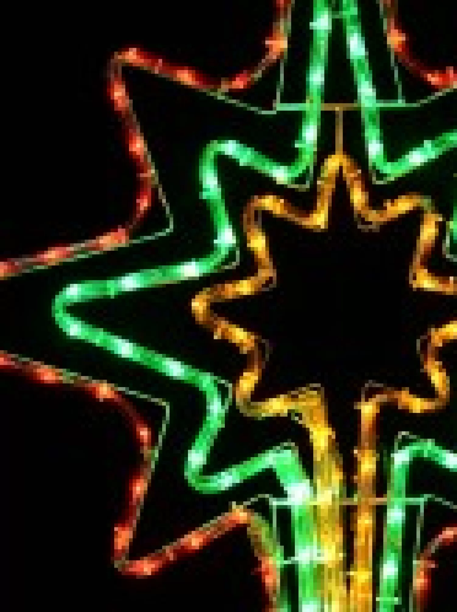 Christmas Warehouse Multi Colour Star Of Bethlehem Led Rope Light Silhouette - 1.1M> Christmas Light Displays
