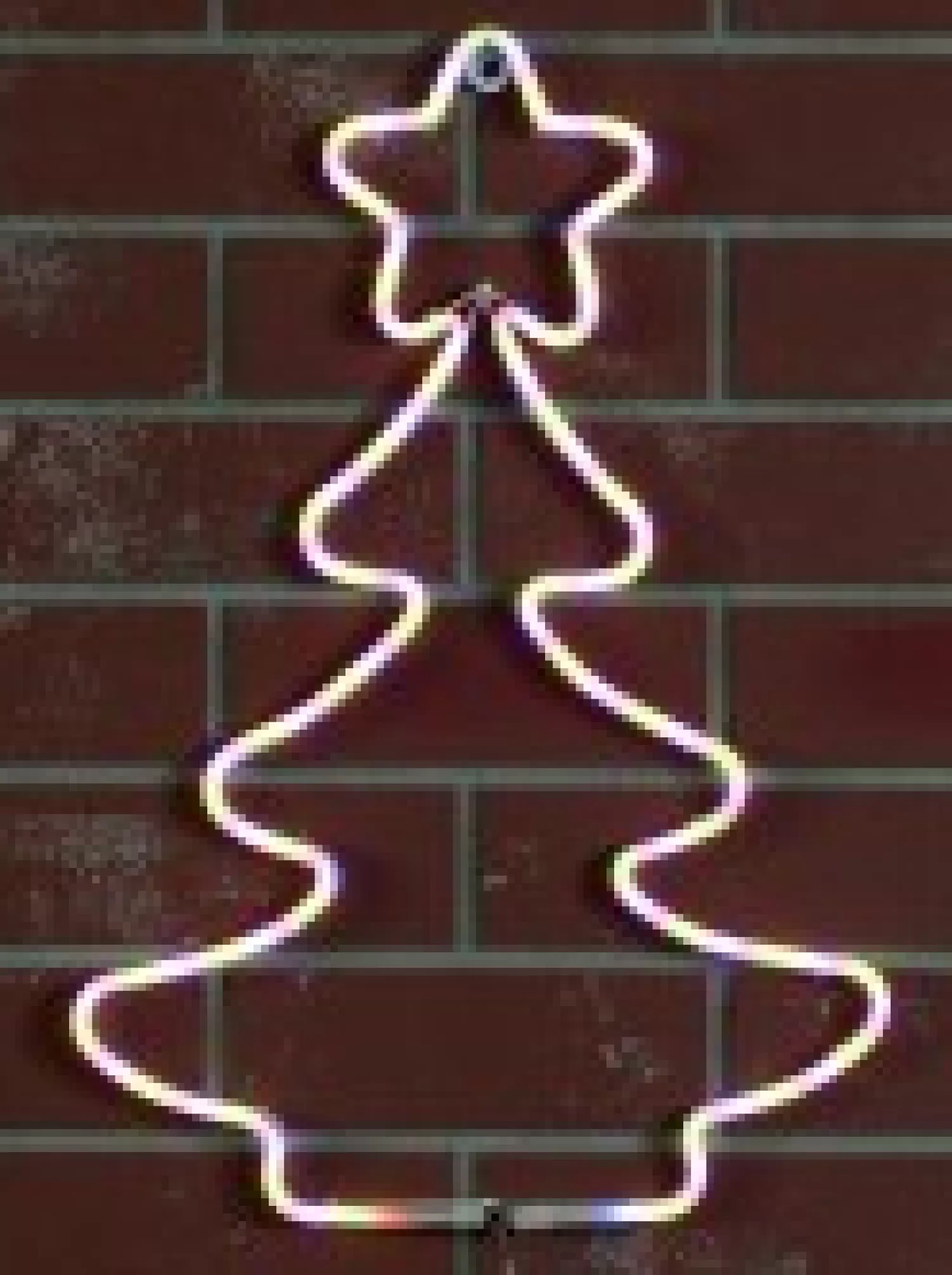 Christmas Warehouse Multi Fluro Colour Christmas Tree Neon Christmas Light Silhouette - 58Cm> Christmas Light Displays