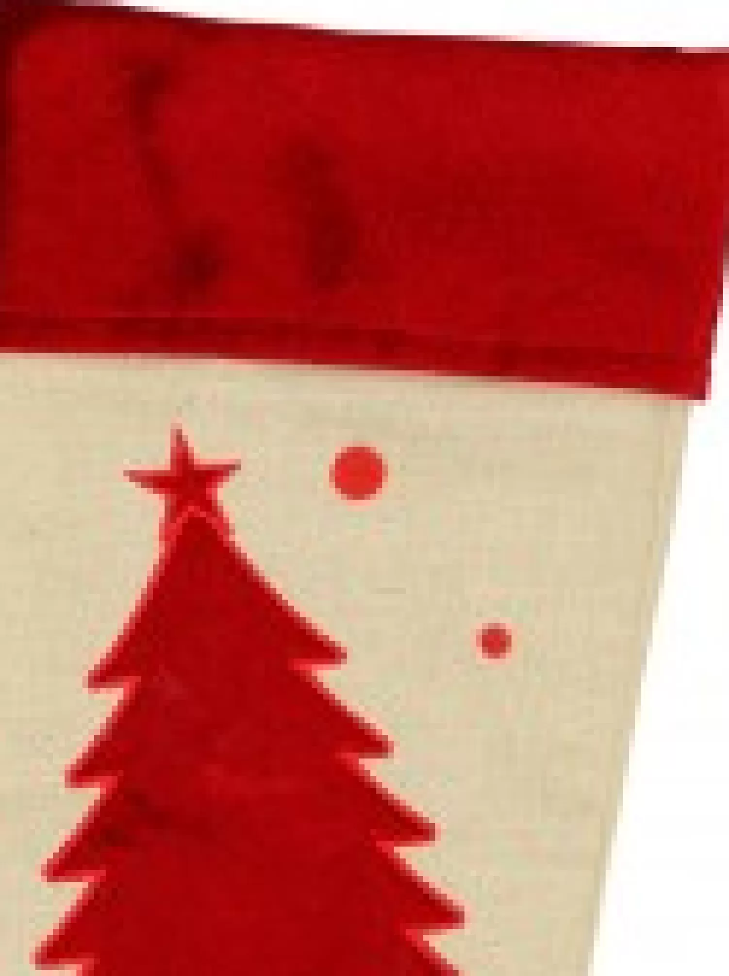 Christmas Warehouse Natural Burlap With Merry Christmas & Tree Design Christmas Stocking - 42Cm> Christmas Stockings