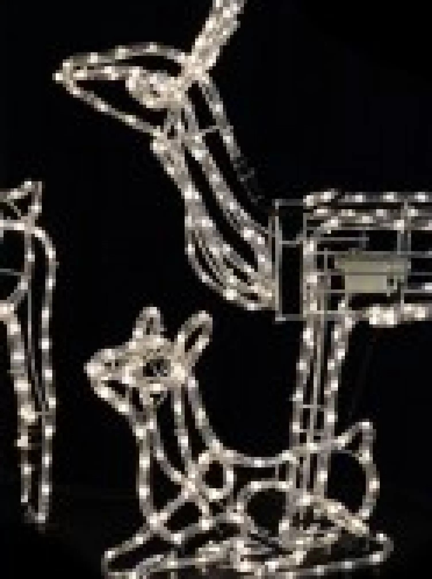 Christmas Warehouse Neutral White Led Rope Light 3D Animated Reindeer Family Display - 3 Set> Christmas Light Displays - 3D