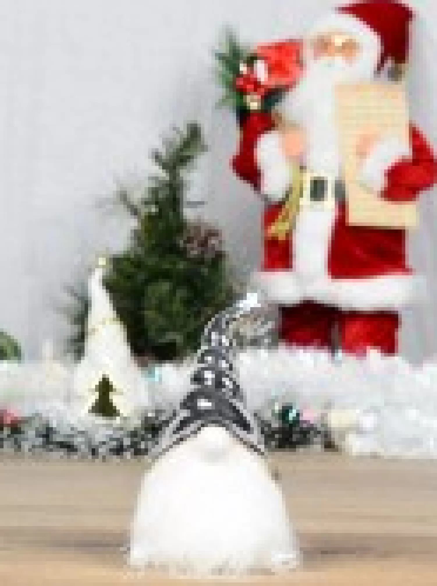 Christmas Warehouse Nisse Santa With Glorious Beard Ceramic Christmas Ornament - 17Cm> Ceramic Christmas Ornaments