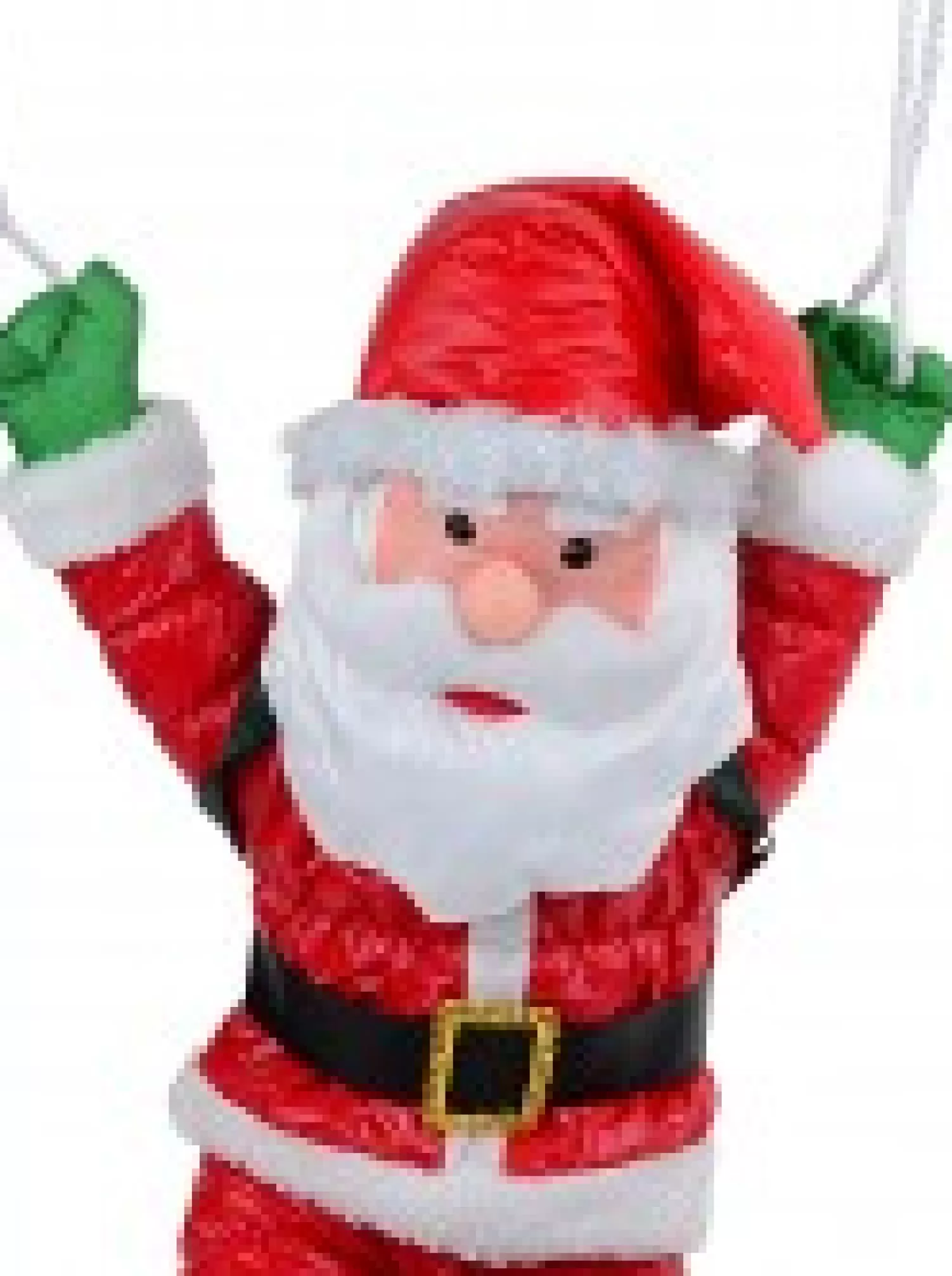 Christmas Warehouse Padded Parachuting Santa With Backpack Outdoor Hanging Decoration - 1.2M> Outdoor Decorations