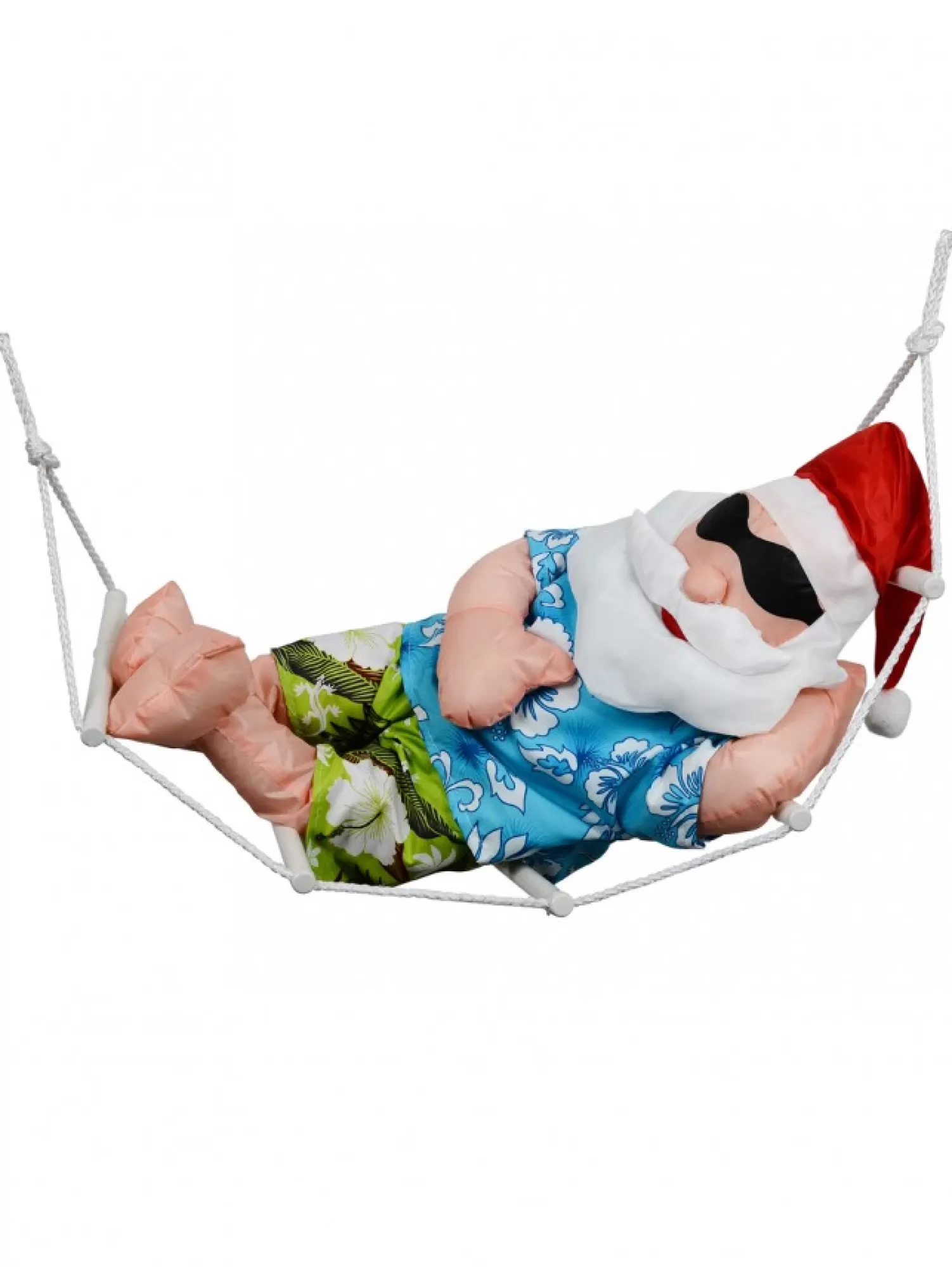 Christmas Warehouse Padded Summer Christmas Hammock Santa Outdoor Hanging Decoration - 65Cm> Outdoor Decorations