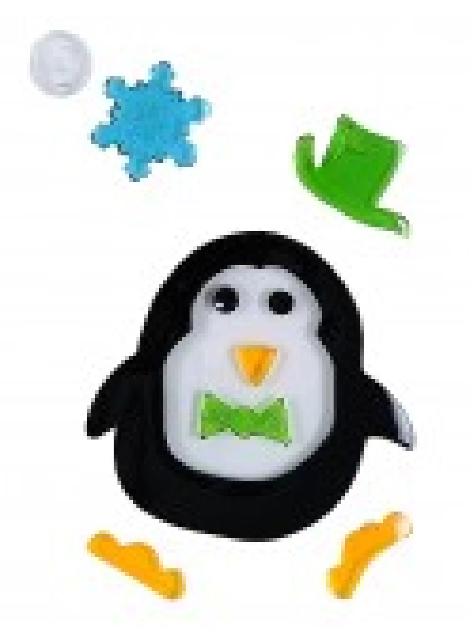Christmas Warehouse Penguins, Snowflakes & Snowballs Gel Window Cling Decoration - 19Cm> Window Decals, Stencils & Stickers