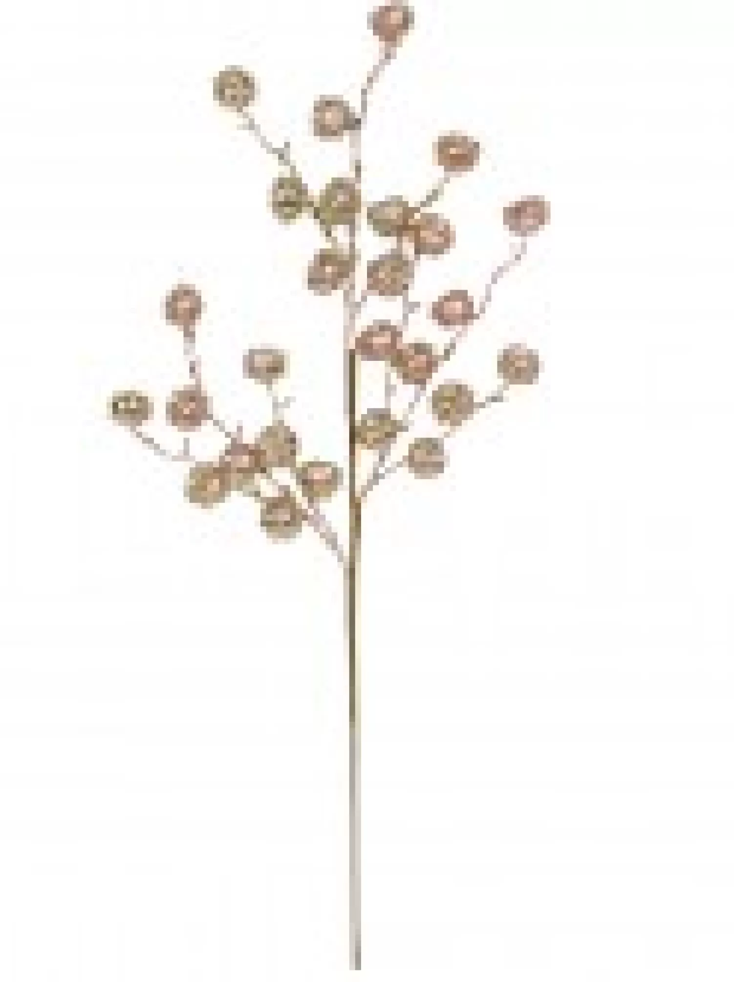 Christmas Warehouse Pink Glitter Large Berries Decorative Christmas Spray Stem - 51Cm> Christmas Stems