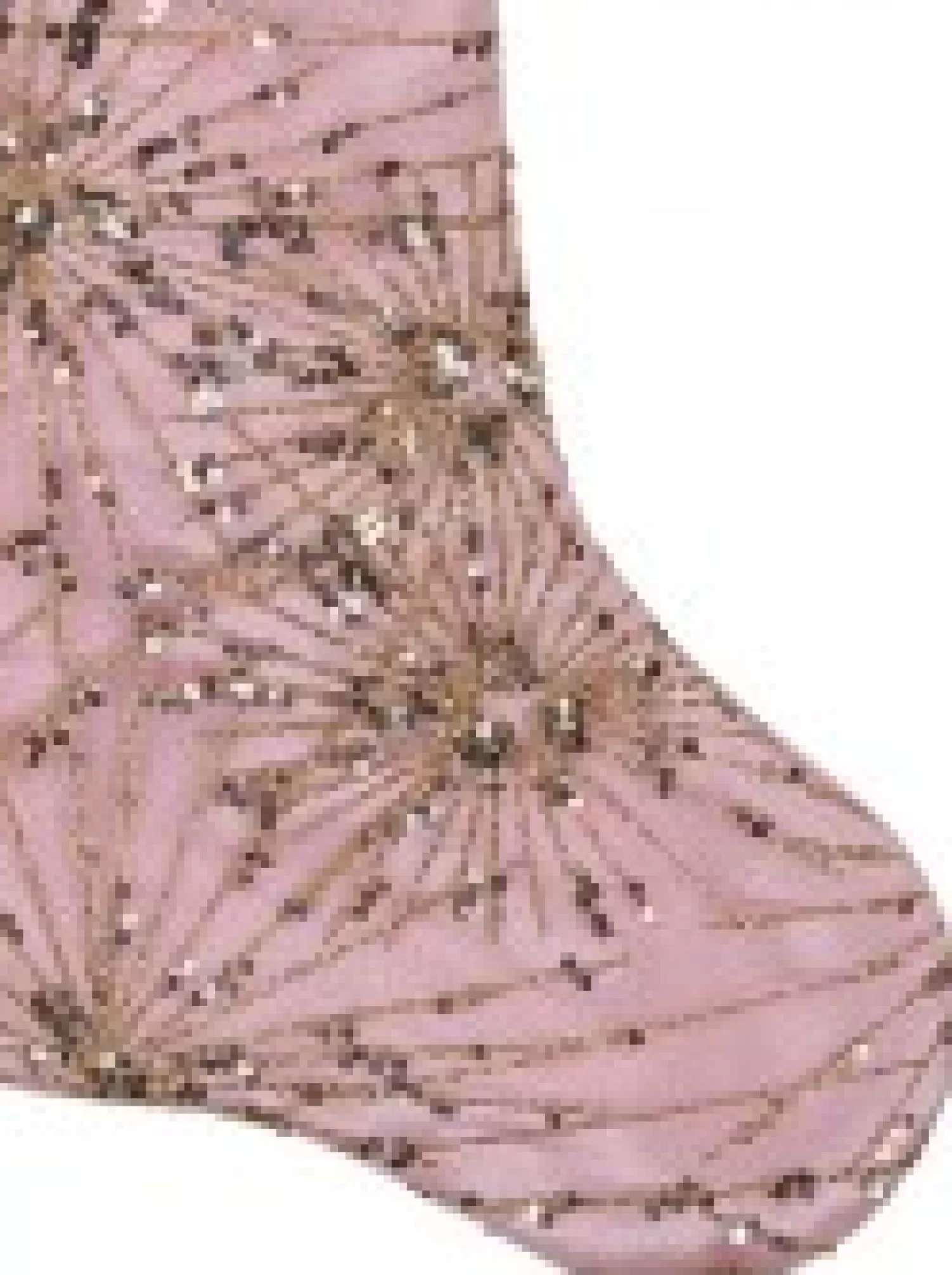 Christmas Warehouse Pink Satin With Gold Sequin Starburst Pattern Christmas Stocking - 48Cm> Christmas Stockings
