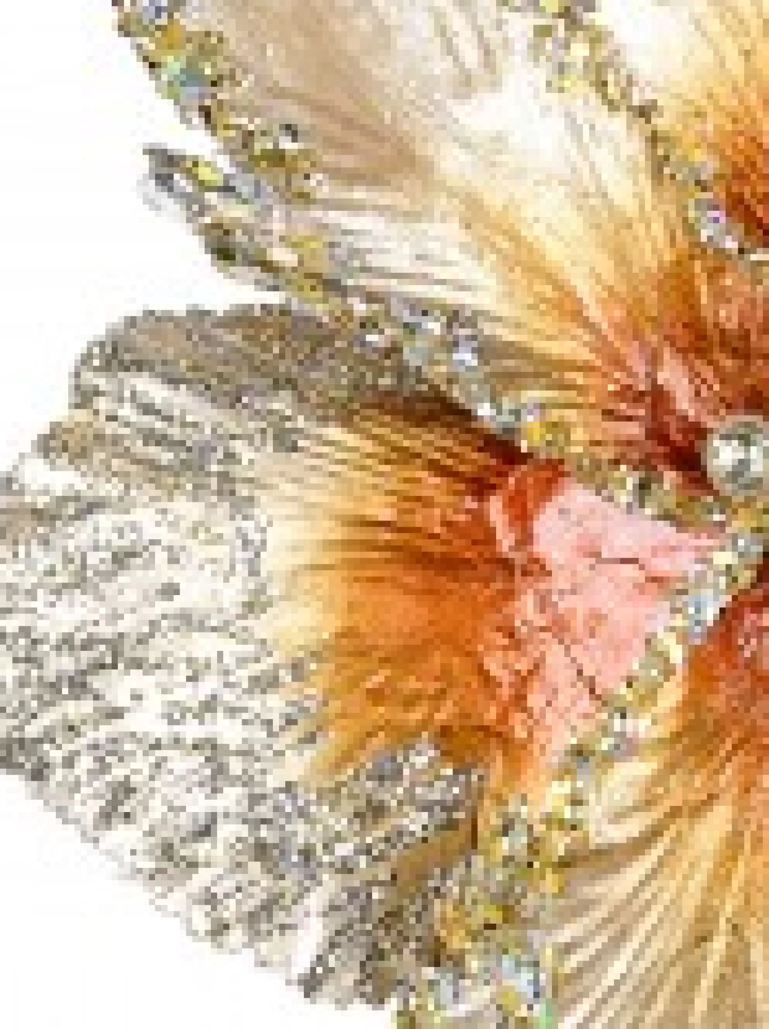 Christmas Warehouse Platinum & Brown With Sequins Tulip Decorative Christmas Flower Pick - 20Cm> Christmas Picks