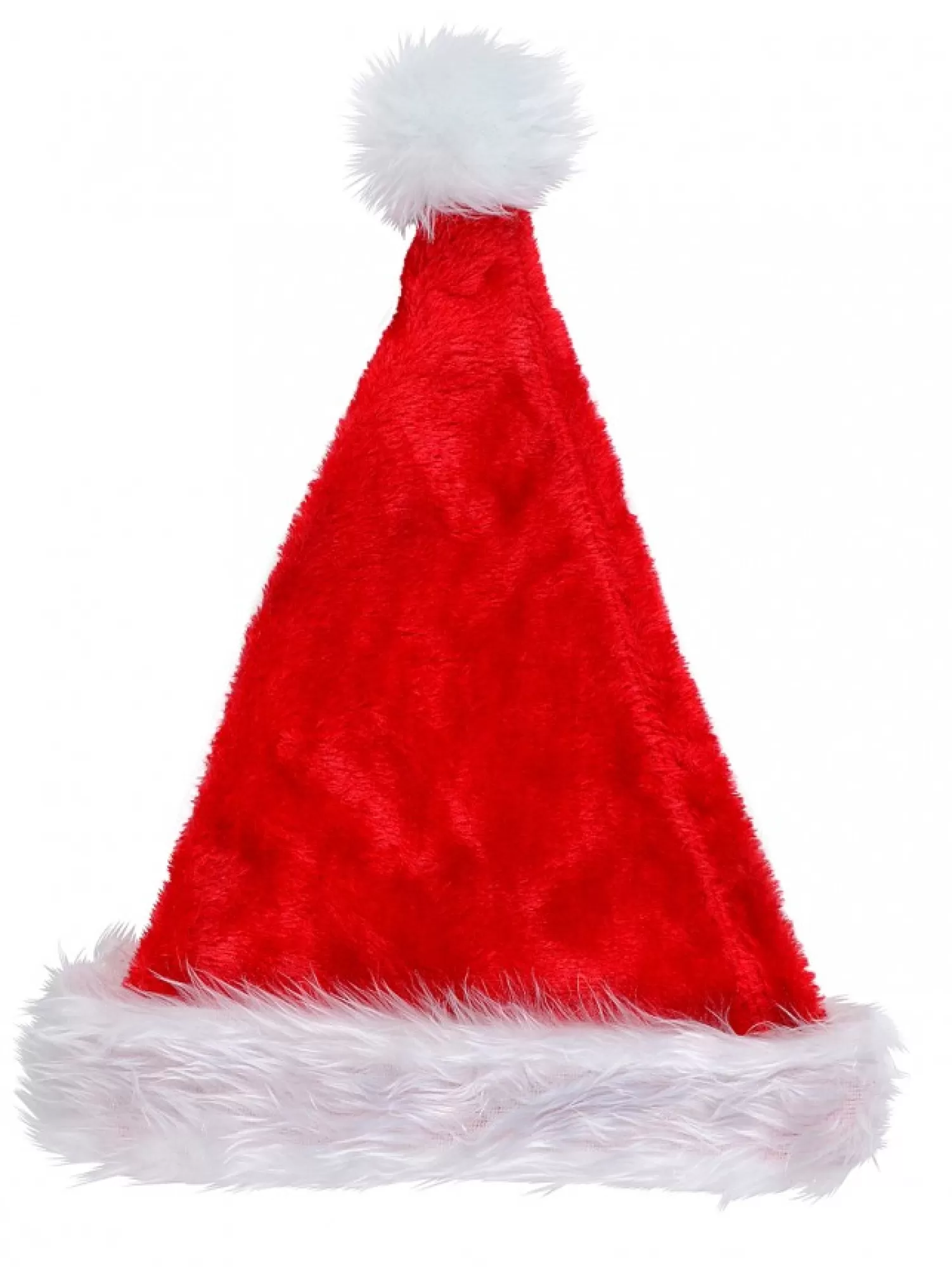 Christmas Warehouse Plush Red Traditional Christmas Santa Hat - One Size Fits Most> Santa Hats