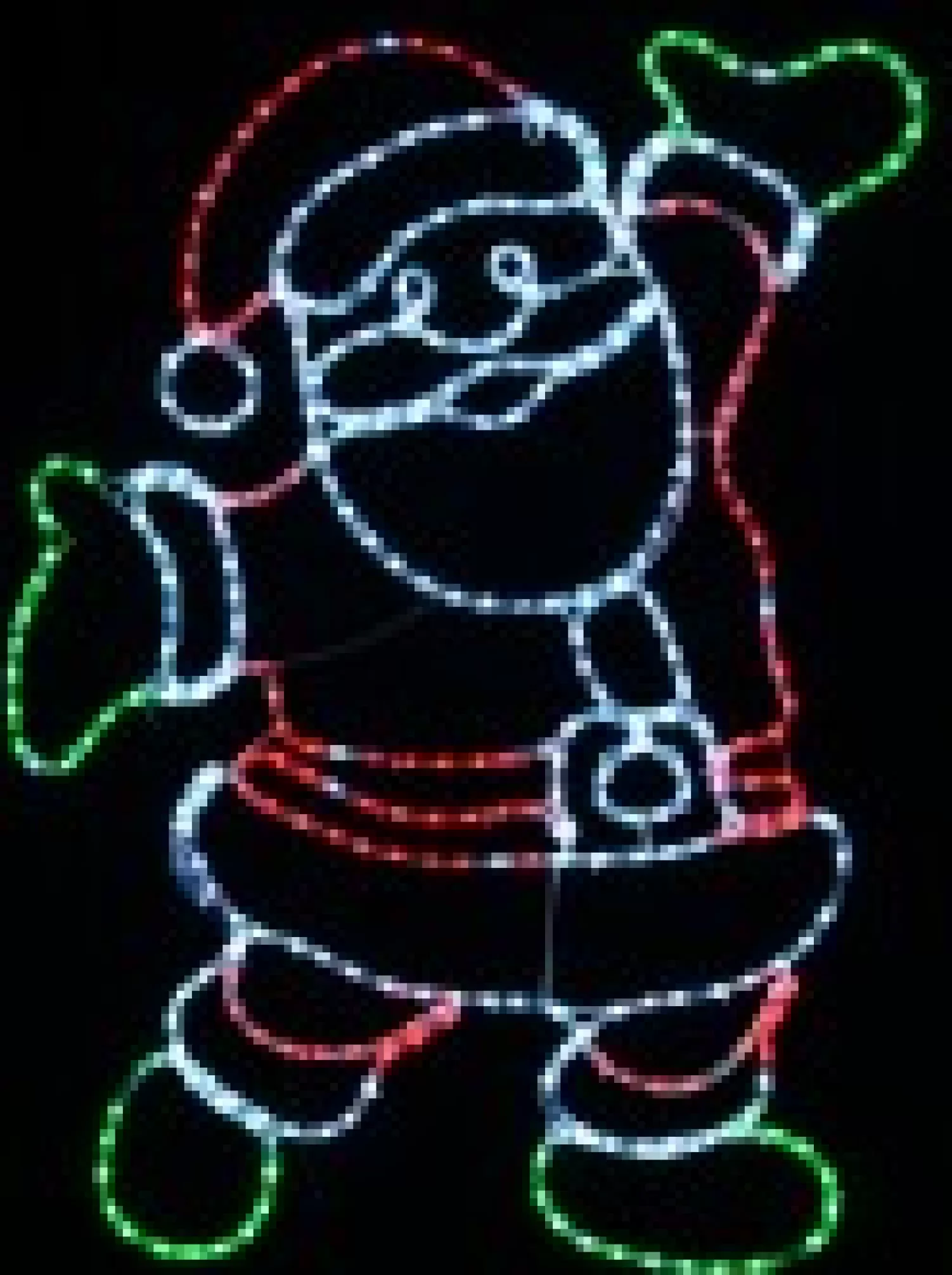 Christmas Warehouse Red & Cool White Led Jolly Posing Santa Twinkle Light Display Silhouette - 1M> Christmas Light Displays