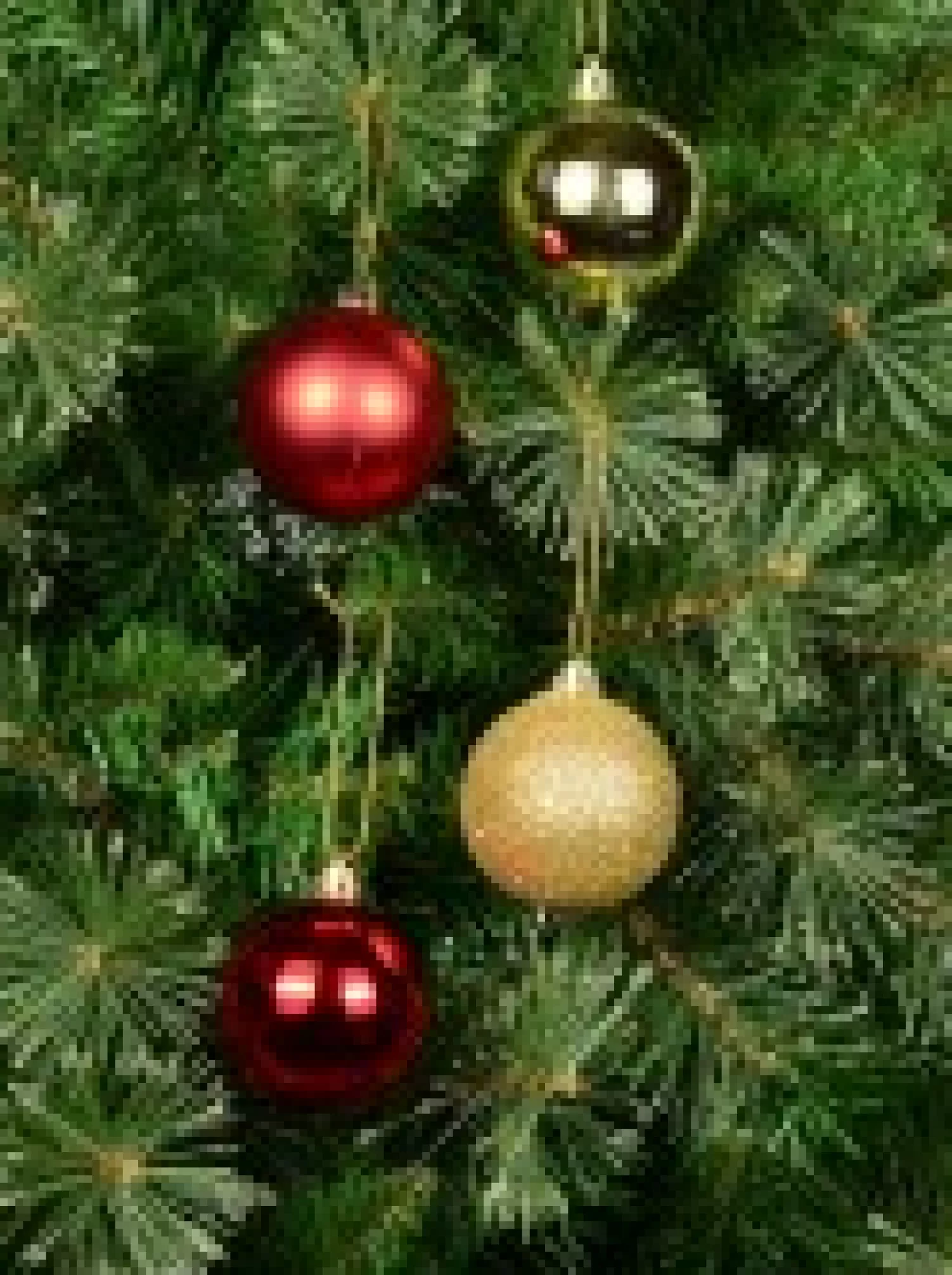 Christmas Warehouse Red & Gold Metallic, Matte & Glitter Christmas Baubles - 12 X 60Mm> Bauble Packs