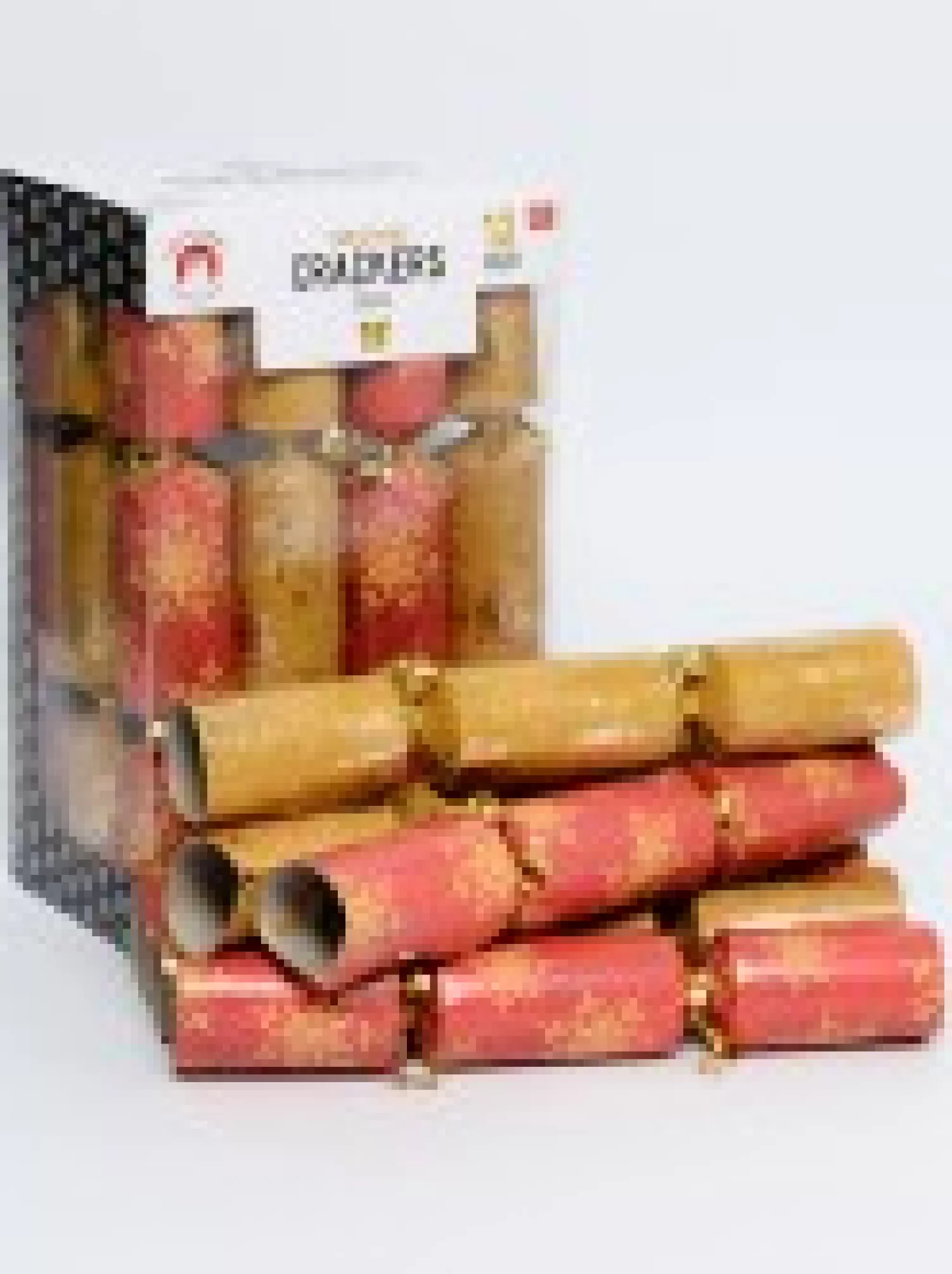 Christmas Warehouse Red & Gold With Snowflakes Pattern Christmas Cracker Bon Bons - 12 X 30Cm> Christmas Cracker Bon Bon Packs (4 - 16 Per Pack)