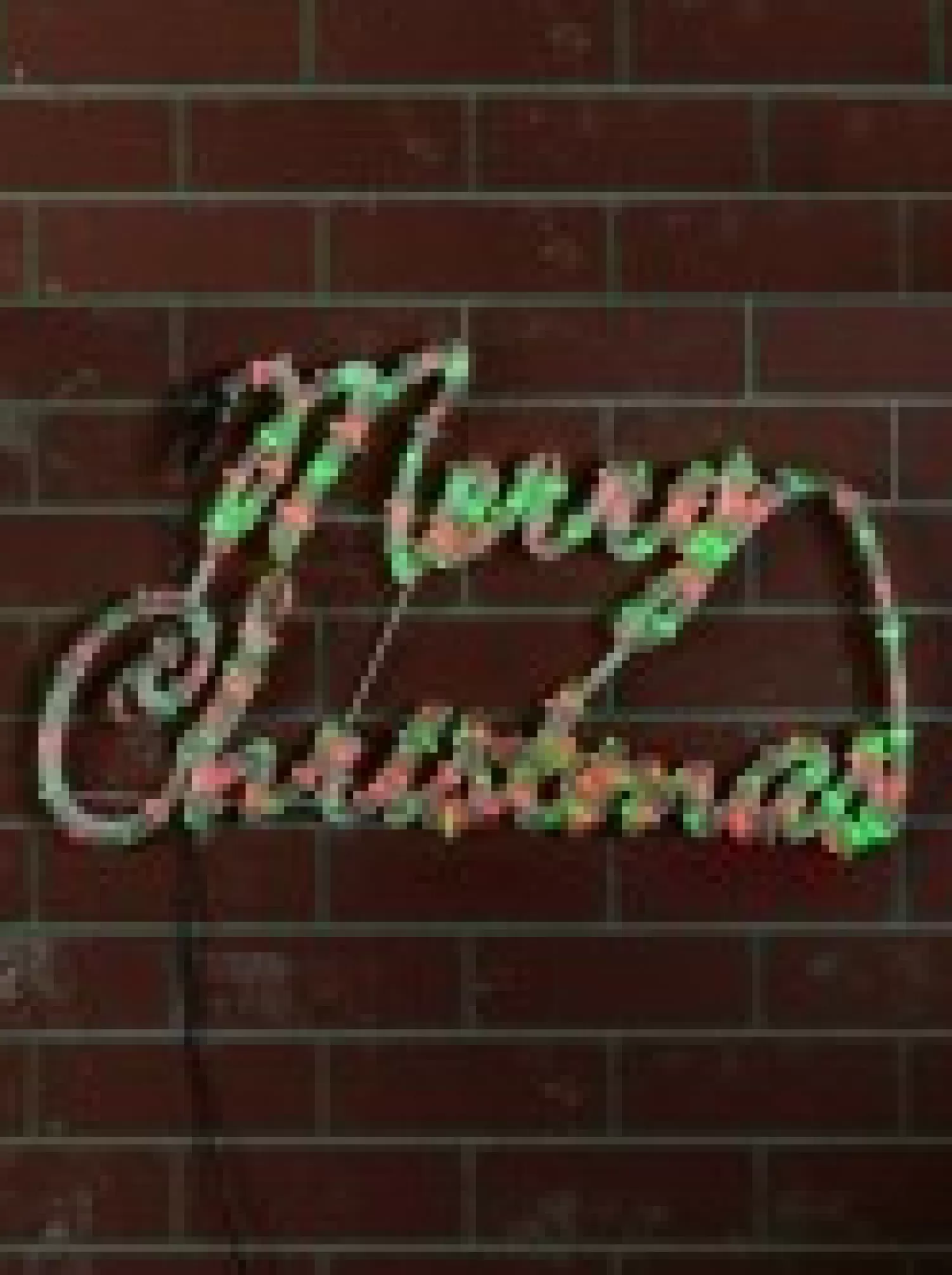 Christmas Warehouse Red & Green Cursive Merry Christmas Led Rope Light Silhouette - 72Cm> Christmas Light Displays
