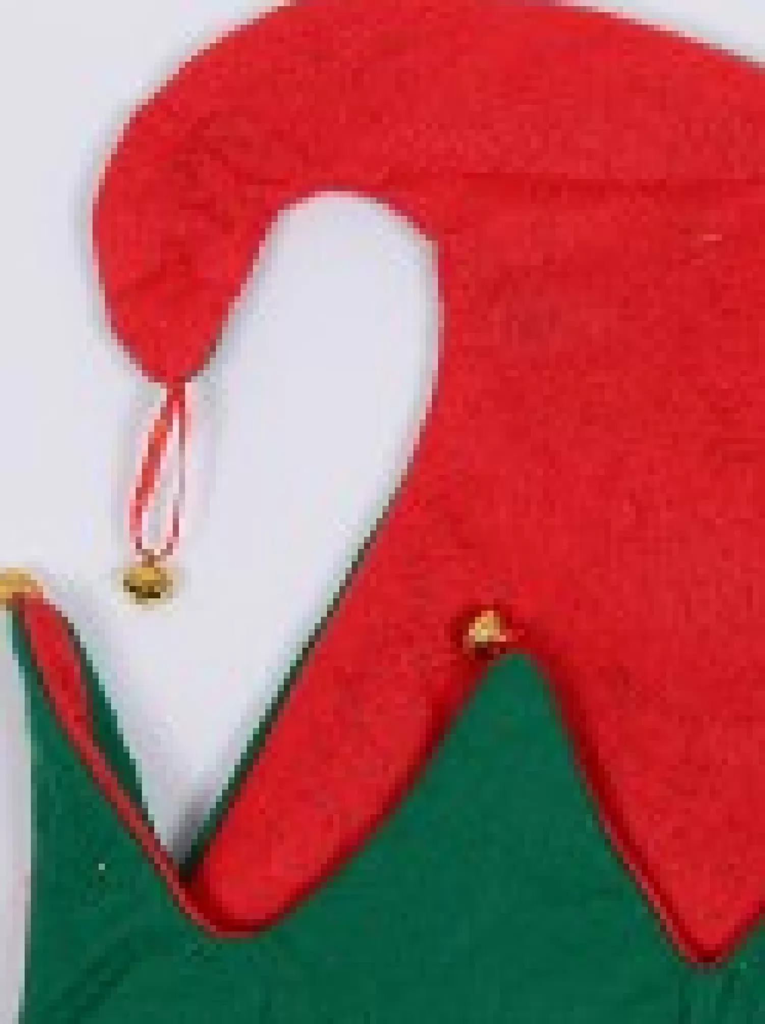 Christmas Warehouse Red & Green Traditional Christmas Elf Hat With Jingle Bells - One Size Fits Most> General Headwear