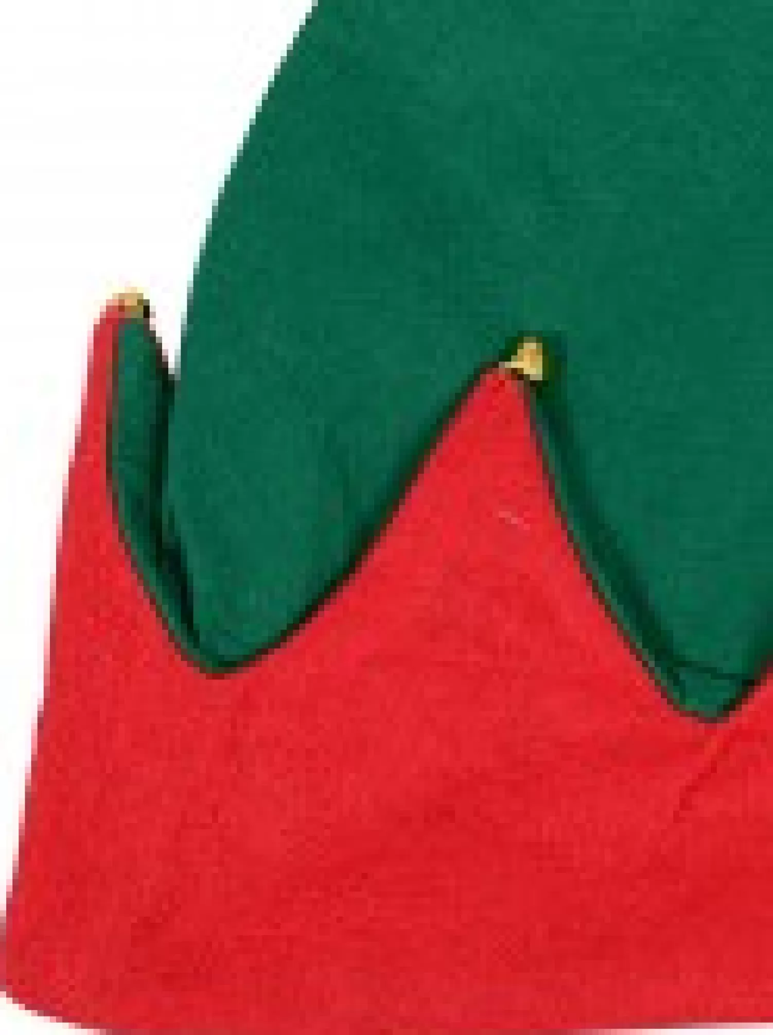 Christmas Warehouse Red & Green Traditional Christmas Elf Hat With Jingle Bells - One Size Fits Most> General Headwear