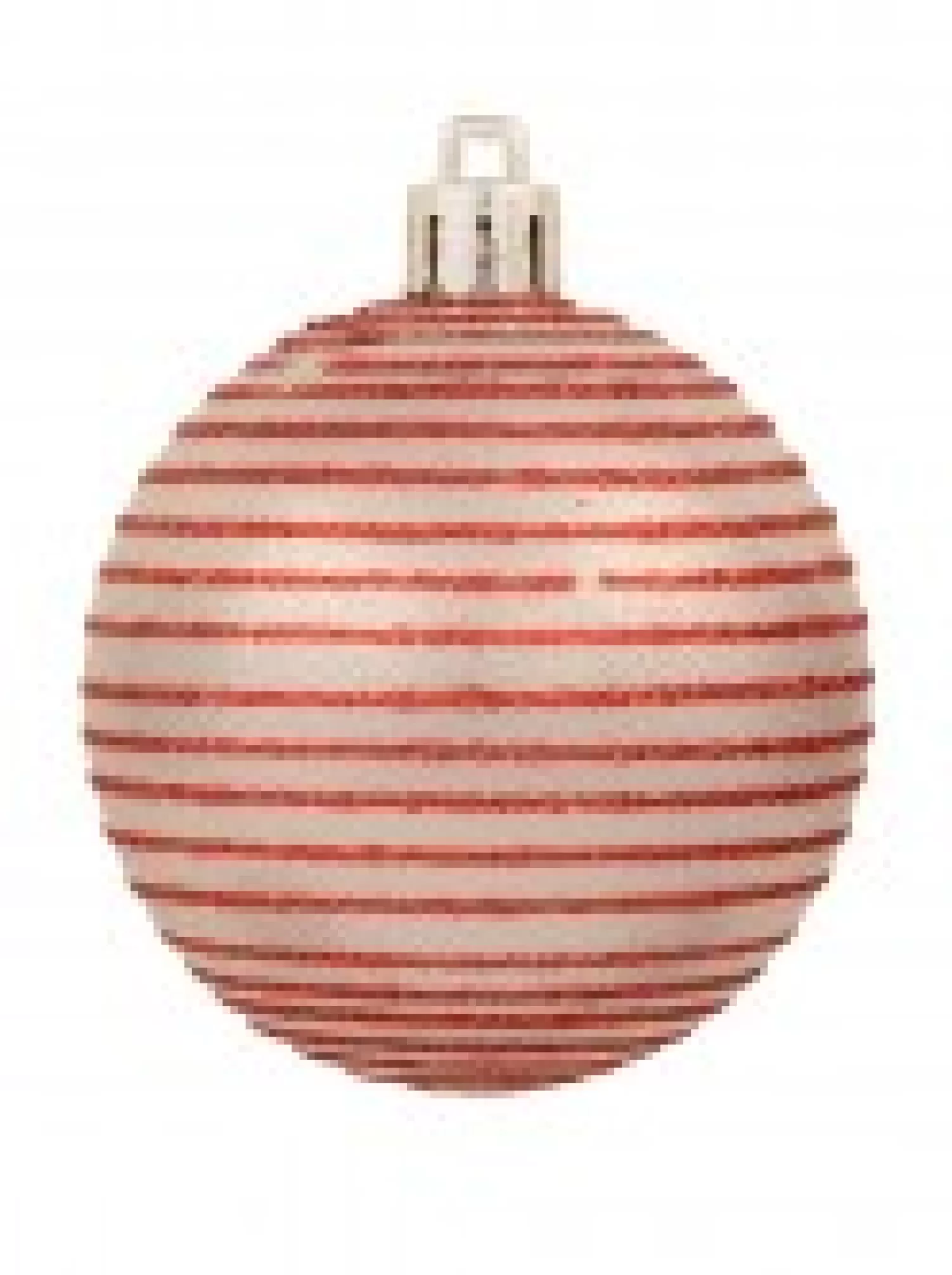 Christmas Warehouse Red & Silver Christmas Baubles With 4 Glitter Designs & Shiny - 9 X 60Mm> Bauble Packs