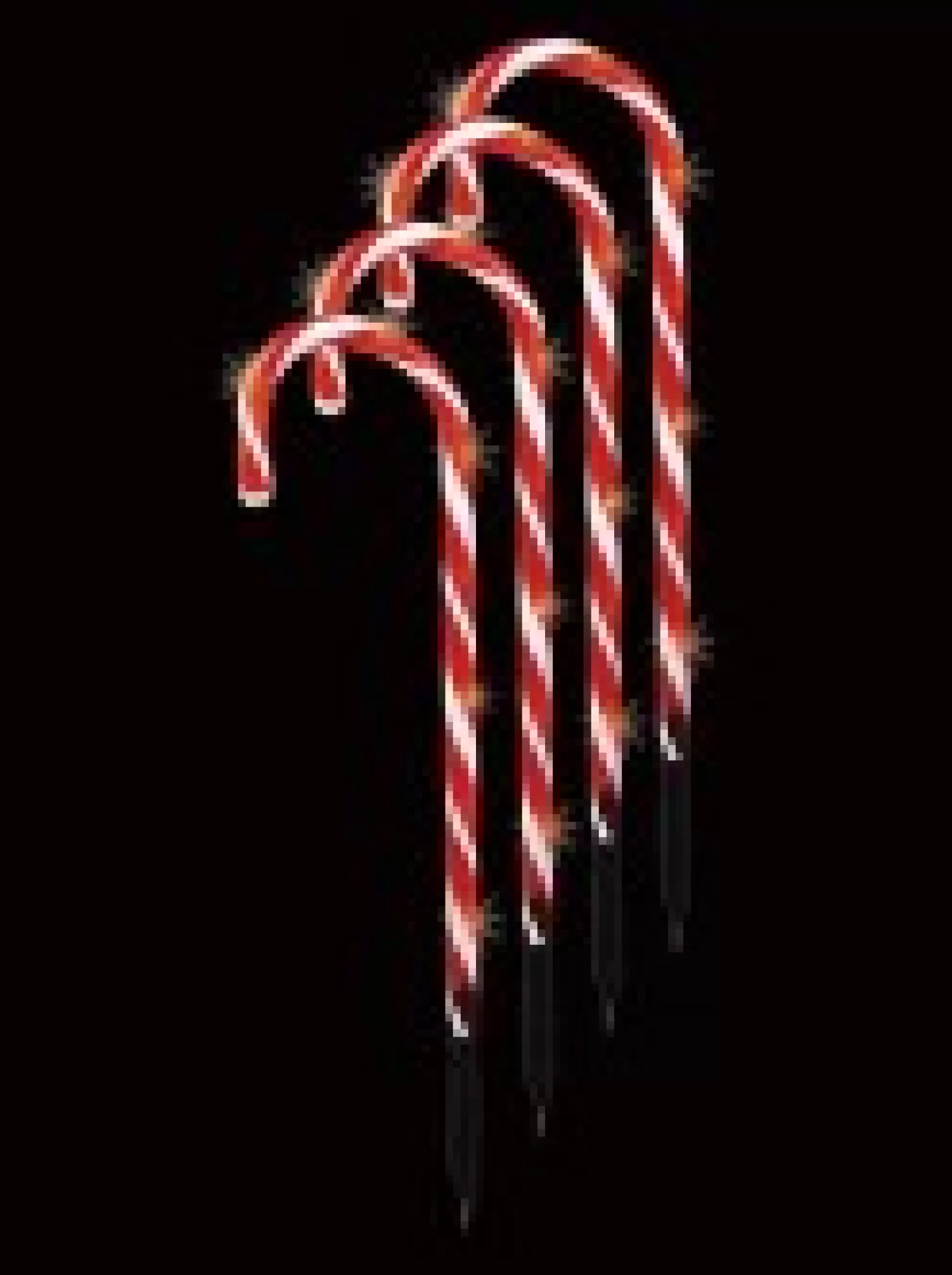 Christmas Warehouse Red & White Stripe Led Candy Cane Solar Powered Path Lights - 4 X 43Cm> Path Lights